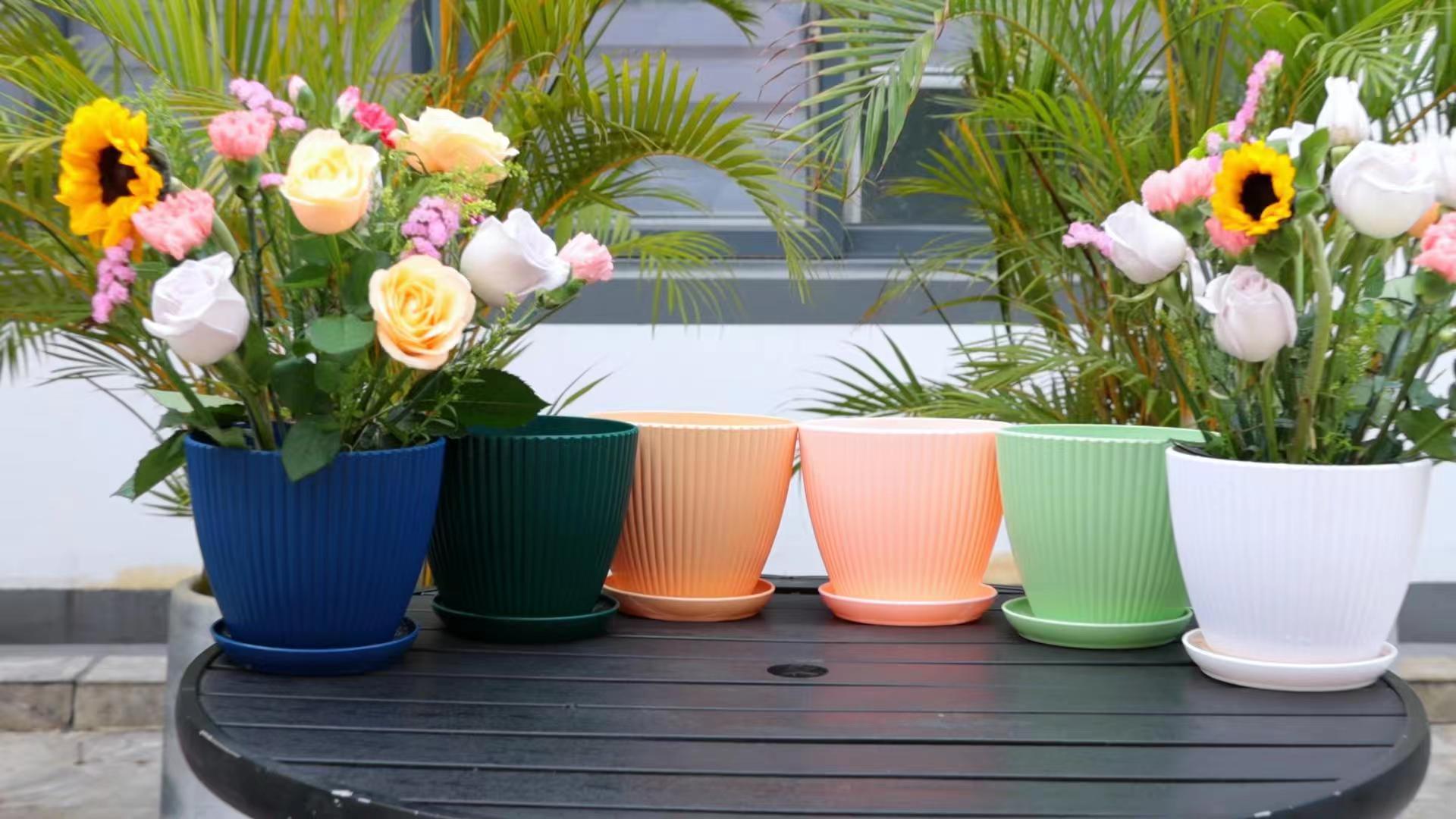Amazon.com: MUXINCAMP 7 Inch Large Plant Pots, 6 Pack Flower Pots