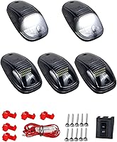 Vista 1 de HERCOO 5 piezas de luces de techo con lentes ahumadas para cabina, luces de marcha con lente transparente LED, conjunto con arnés de cables