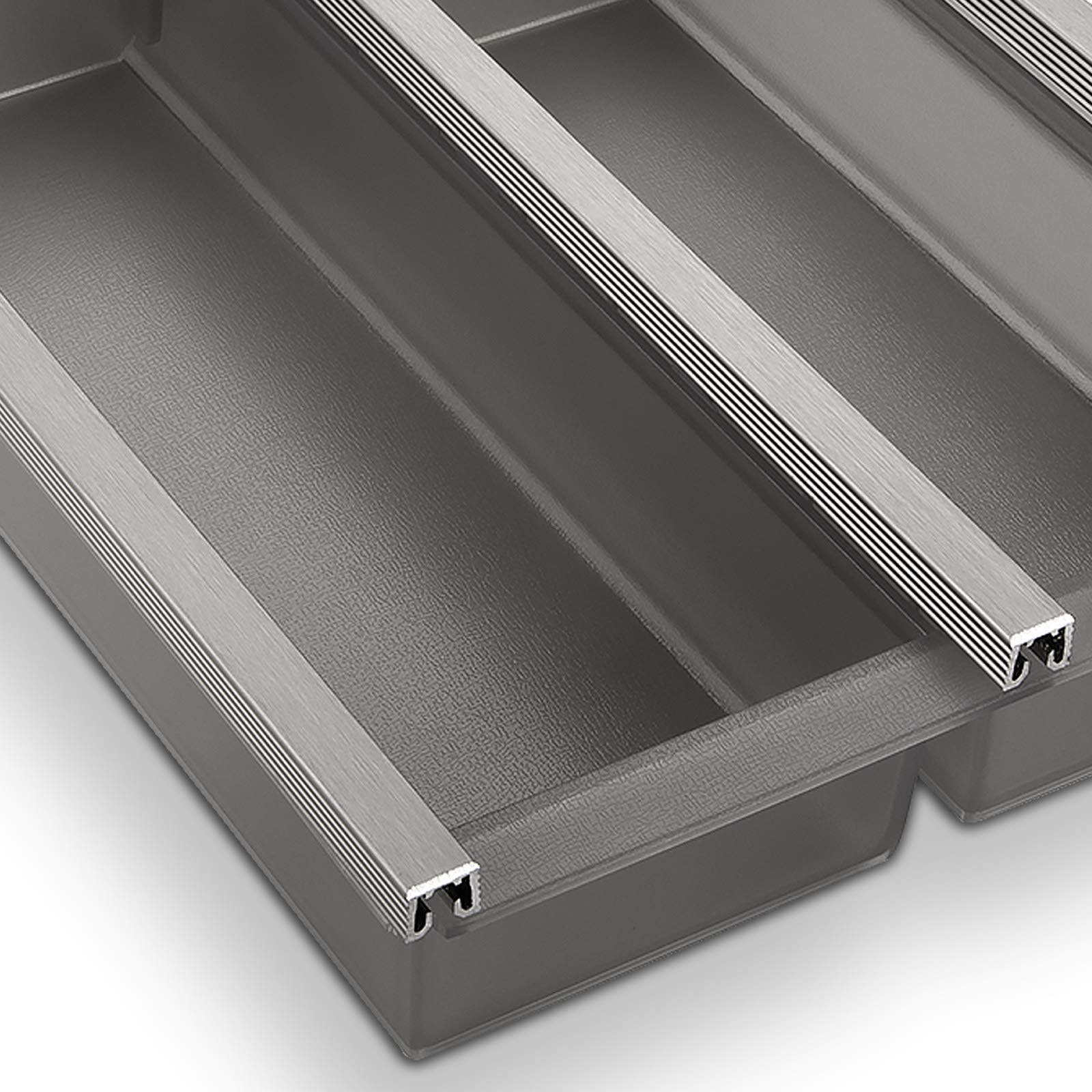 SOTECH Besteckeinsatz Cuisio transluzent-graphitgrau für 800 mm Korpusbreite Tiefe 473 mm mit Messerblock für Legrabox