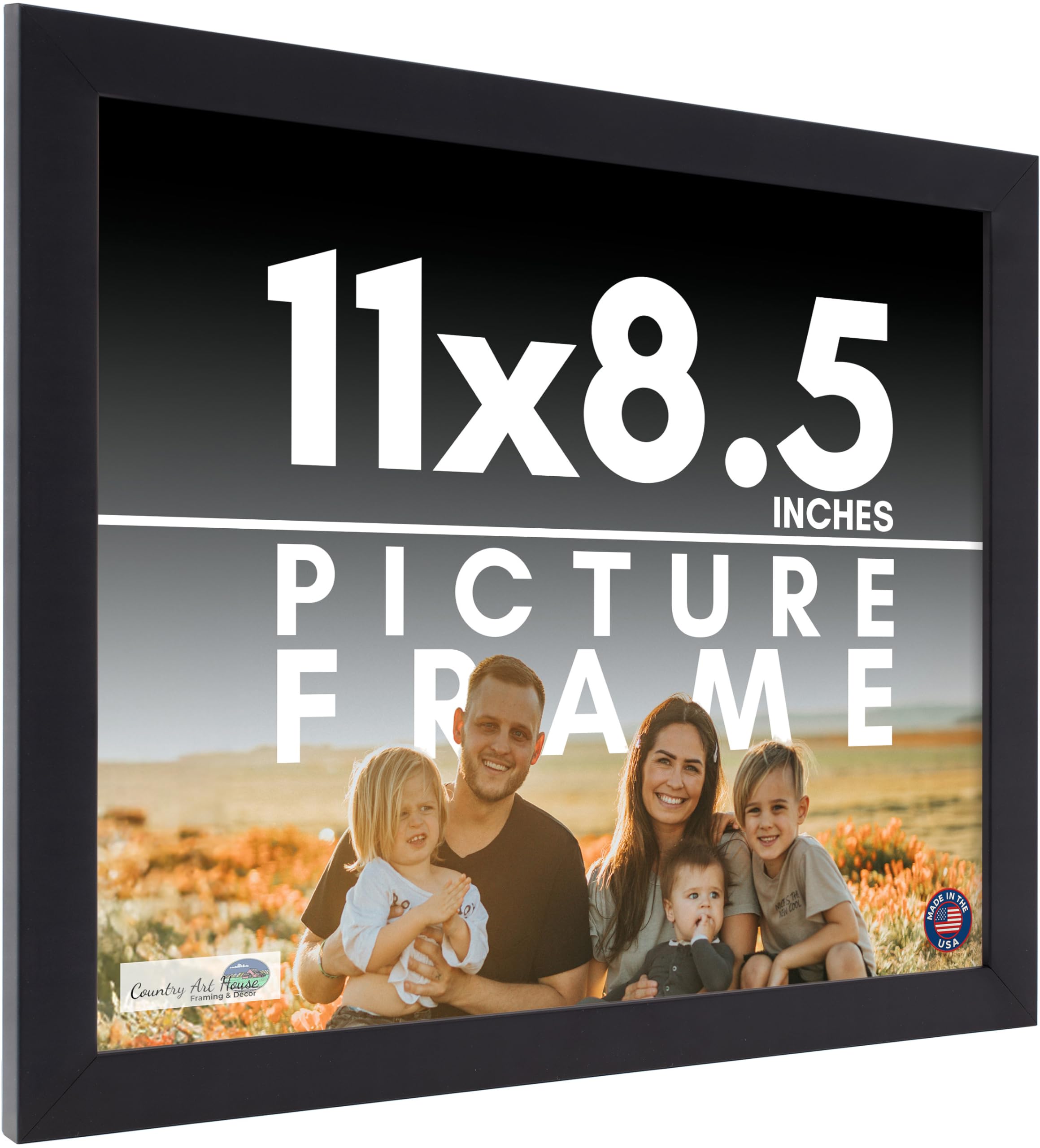 Hampton Frames | OXFORD Picture Frames, 5×5 Inch (13x13cm), Black