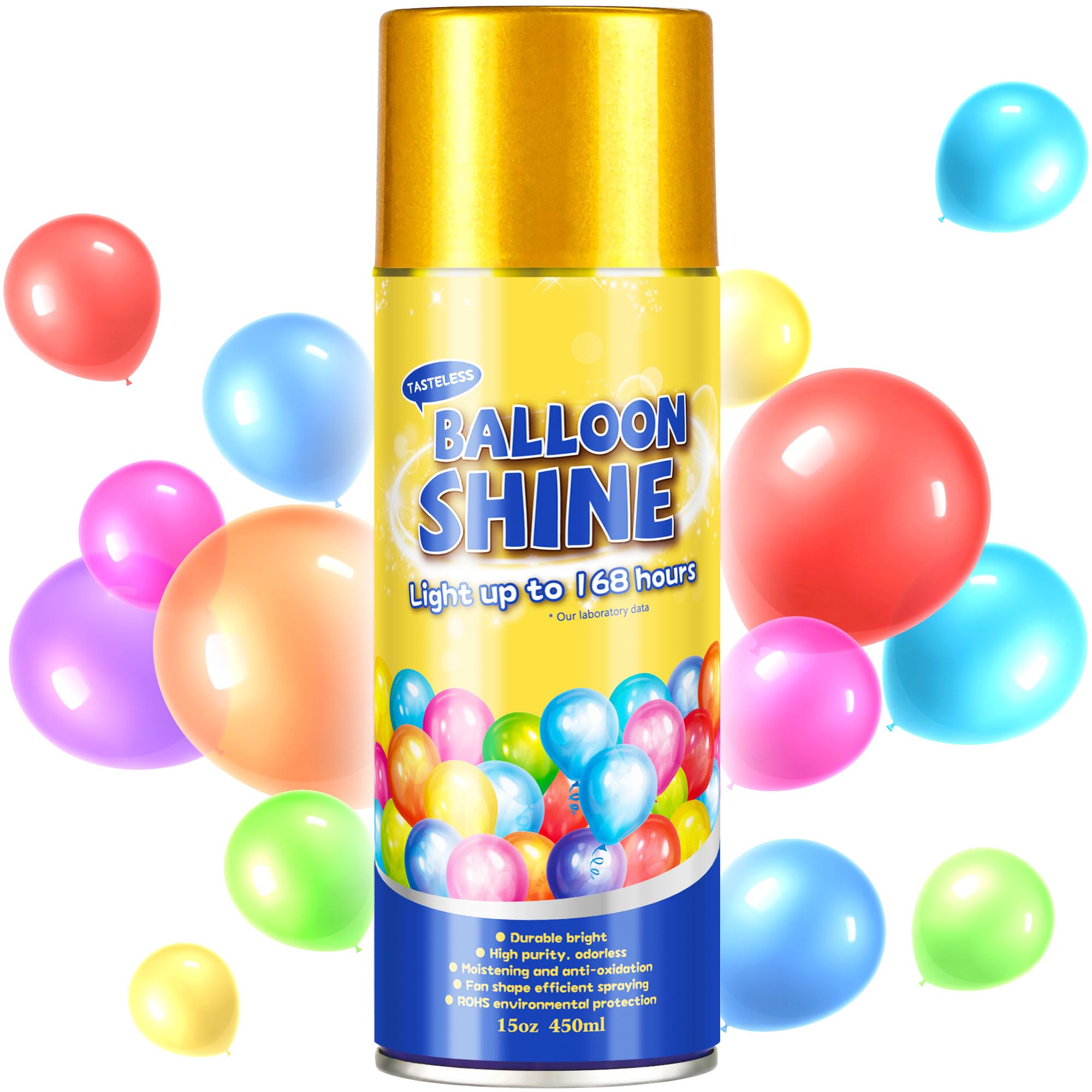 BezenteBalloon Shine Spray - 15 oz High Shine Balloon Spray, Balloon Spray Shine, Waterproof, Long-lasting Antioxidant, Odorless, Instant Shiny Effect for Party Balloons Decorations
