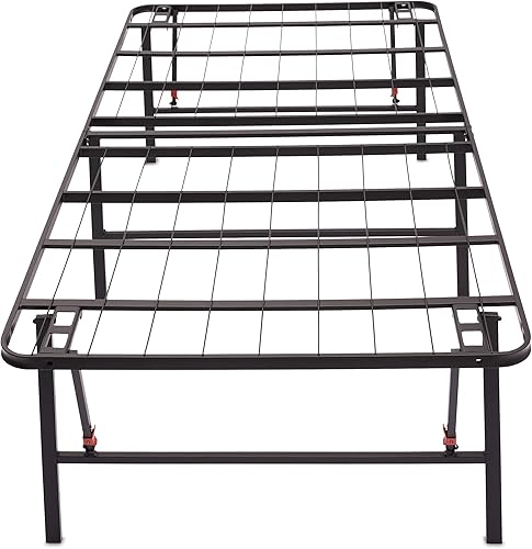 Miniatura 60 de Amazon Basics Base de cama con almacenamiento, plataforma de metal plegable, acero resistente, no necesita somier, 14 pulgadas de alto, instalación