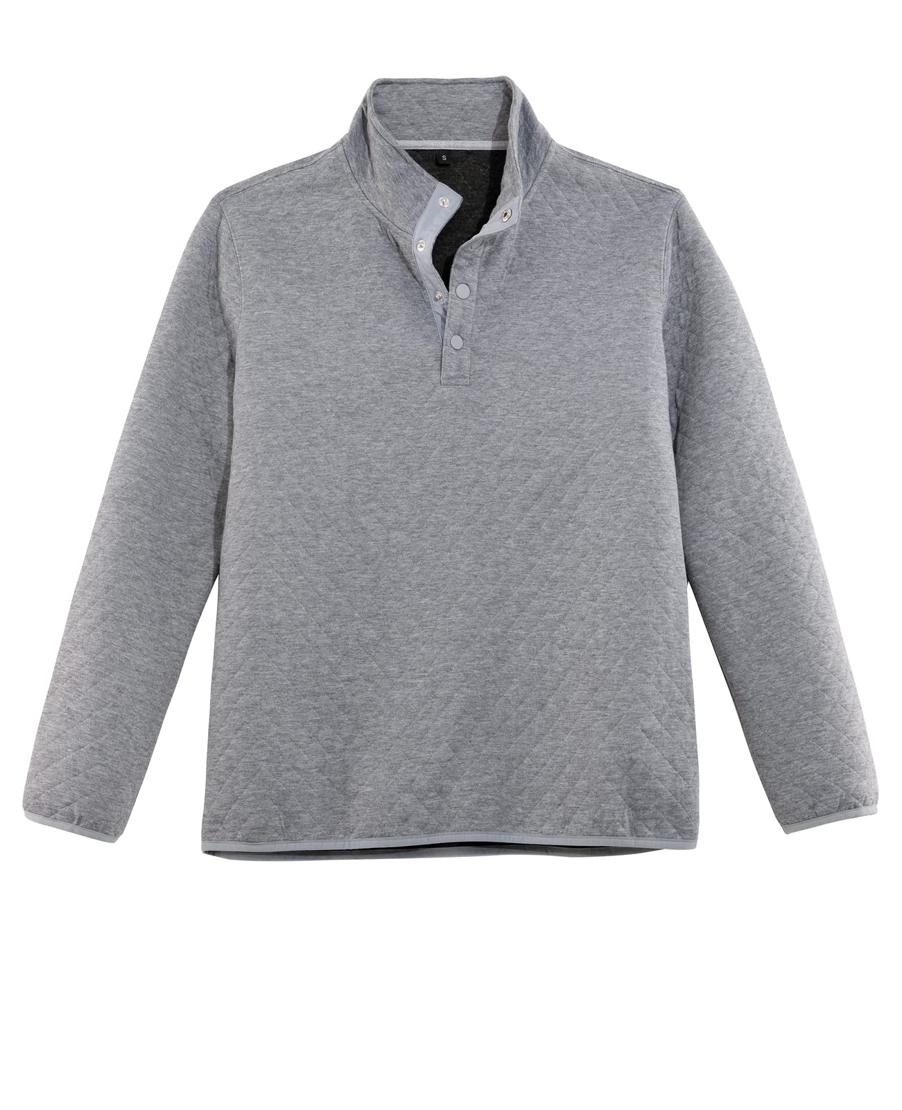 ZENTHACE Men's Ultra Soft Quilted 1/4 Snap Fleece Pullover Sweatshirt Jacket Long Sleeve Mountain Outdoor Shirt