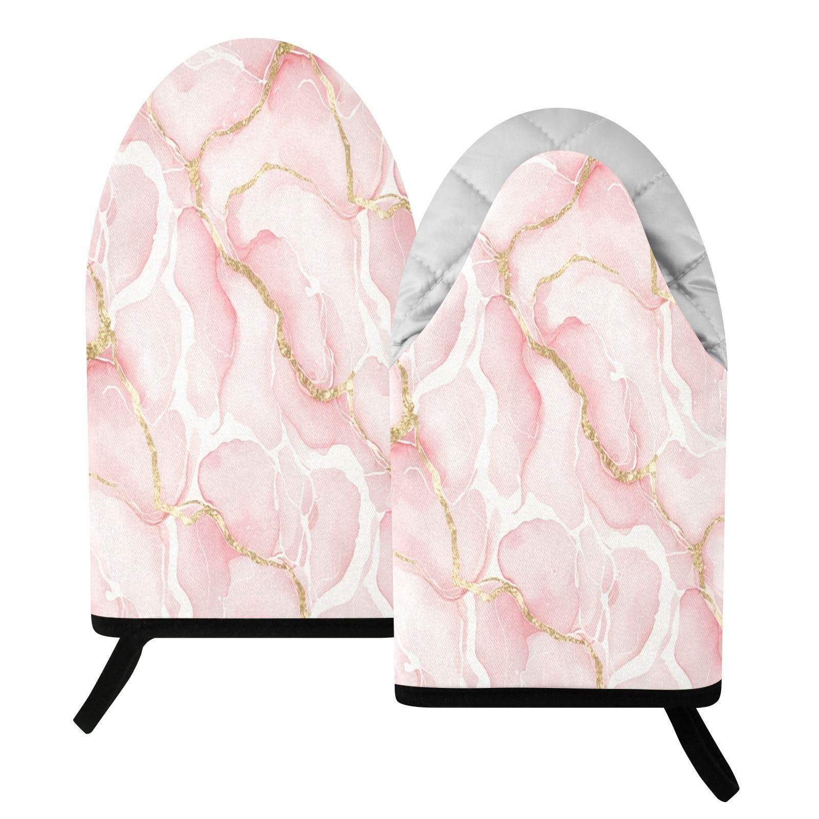 BURSTDDY Marble Oven Mitt,Heat Resistant Kitchen Mitts for Cooking