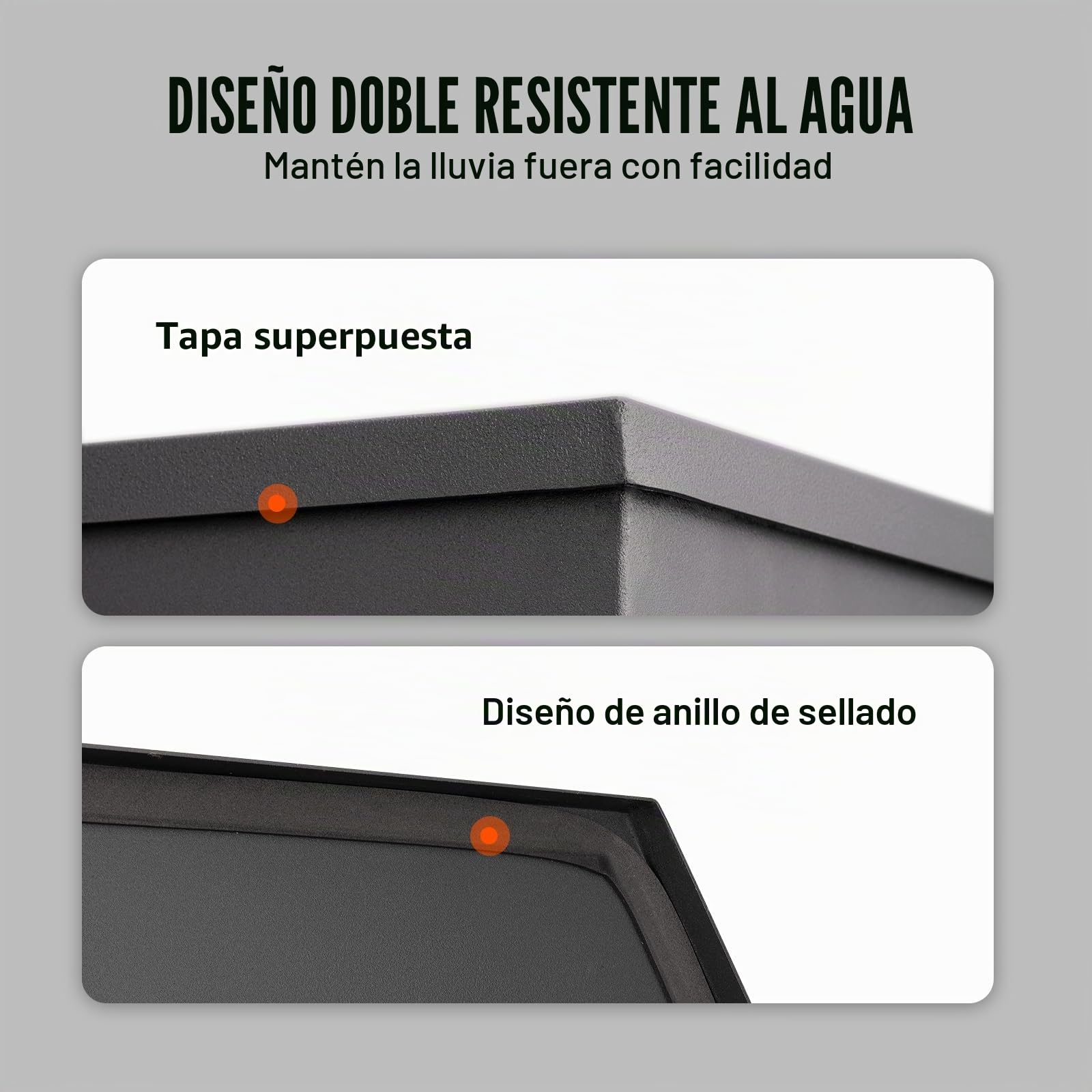VEVOR Caja de Herramientas para Remolque Caja de Herramientas 914 x 305 x 305 mm para Remolque de Acero al Carbono Resistente con Cerradura y Llaves Resistente a la Intemperie para Mudanzas