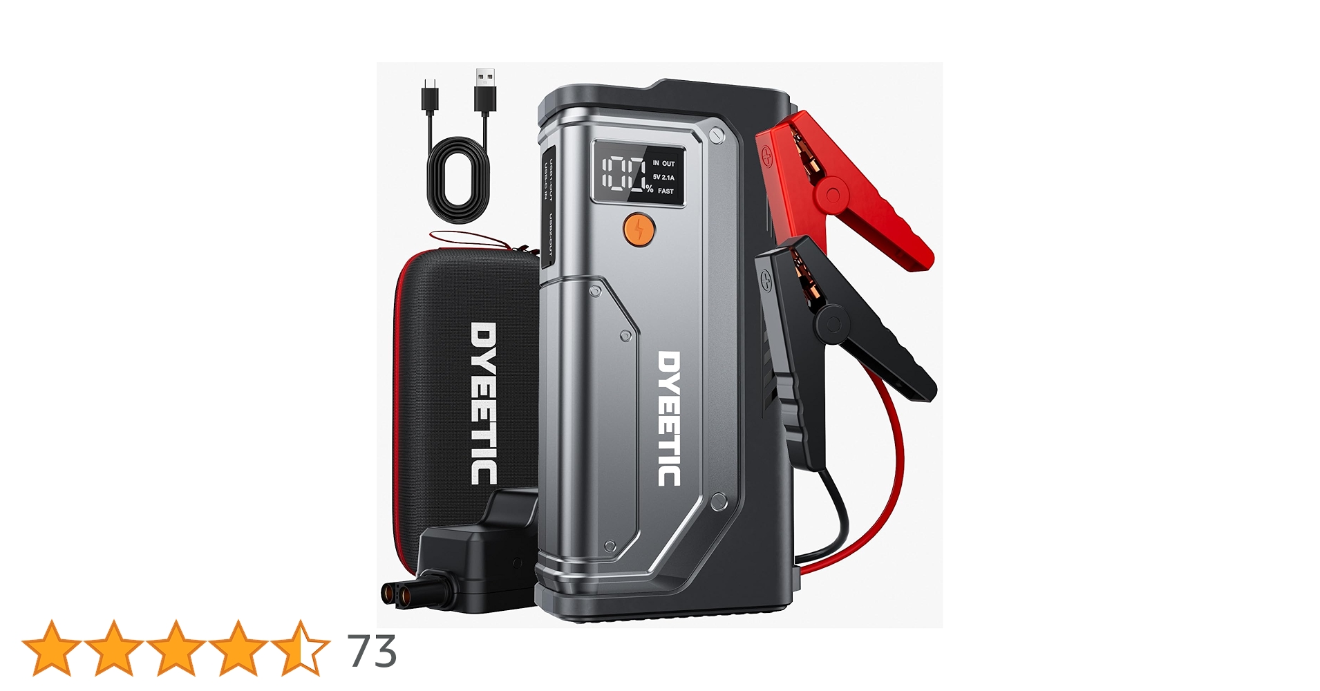 Amazon | DYEETIC ジャンプスターター 26800mAh大容量 12V車用
