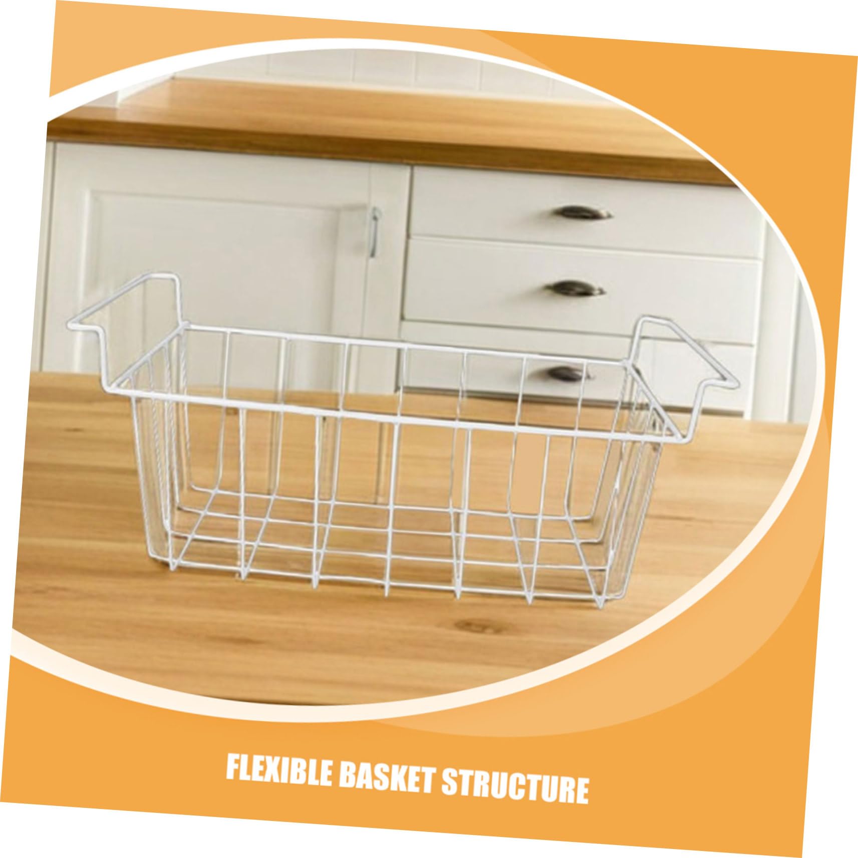 Cesta Colgante de Alambre para Congelador, Hierro Blanco