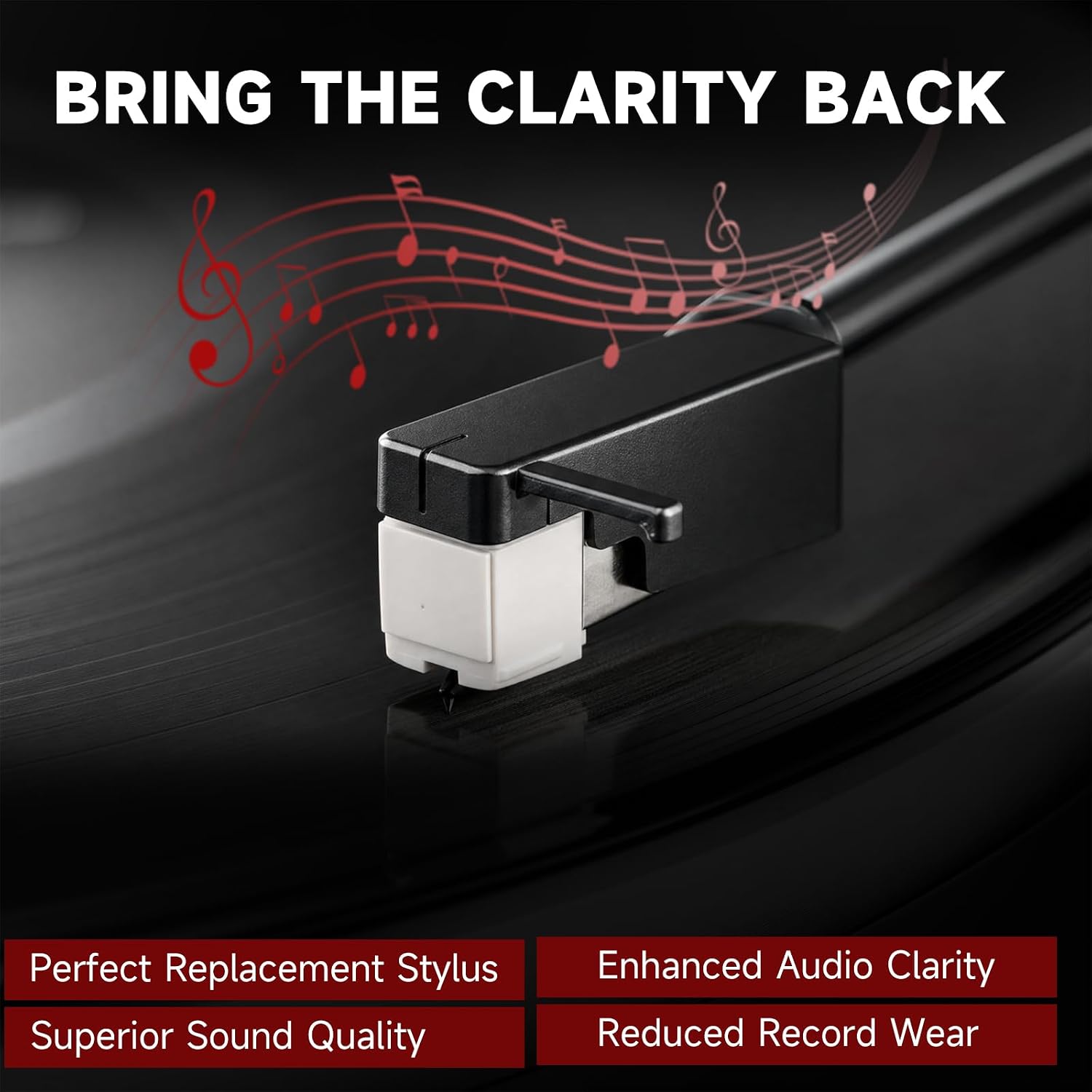 Upgraded ATN3600L Replacement Stylus Needle, Diamond Conical Record Player Needle for Audio-Technica AT-LP60 AT-LP60X AT-LP60XBT Crosley C62 Victrola Turntables with Cleaning Brush & Protective Cover image 3