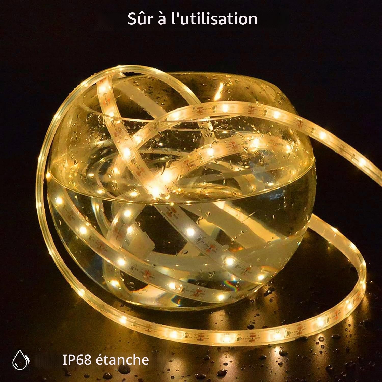 DBFAIRY 15M Ruban LED Solaire Extérieur, 540 LEDs Bande LED IP68 Étanche, Bande LED solaire avec Télécommande, Minuterie, pour Jardin, Terrasse, Balcon (Blanc Chaud)