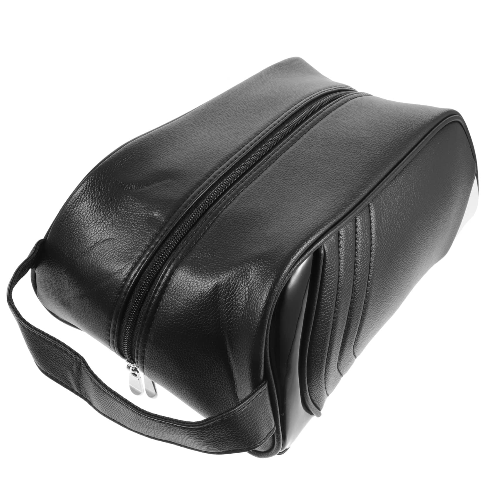 Schuhbeutel Baumwolle aus Leder und Wiederverwendbar Faltbar für Golfschuhe Sneaker Tasche für Reise und Koffer Schwarz