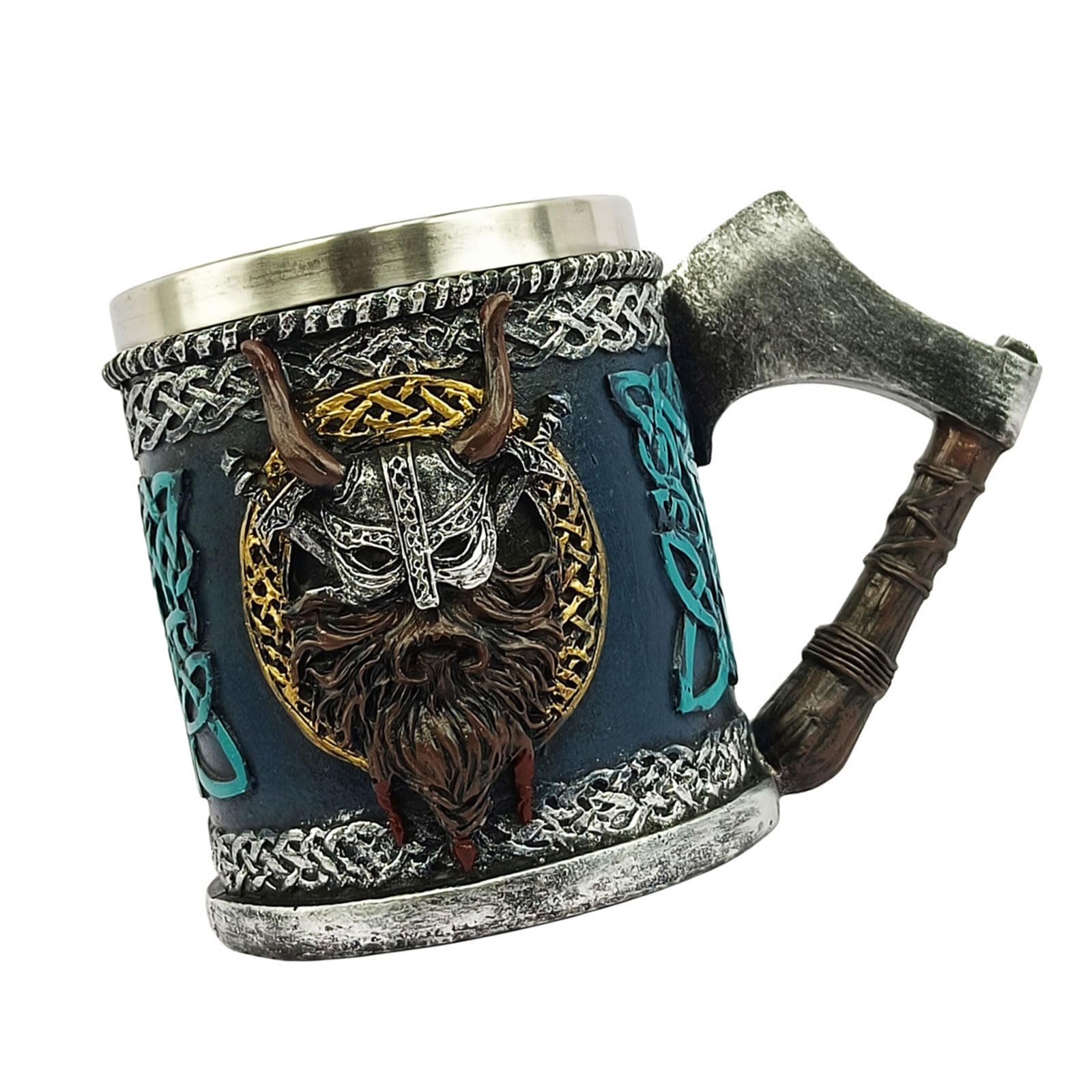 MALSSE Unique Halloweens Drinkware with Intricate Cultural Designs Medieval Pirate Drinking Mug for Tea Coffee Milk Juices Pirate Mug Historical Themed Cup Unique Cup
