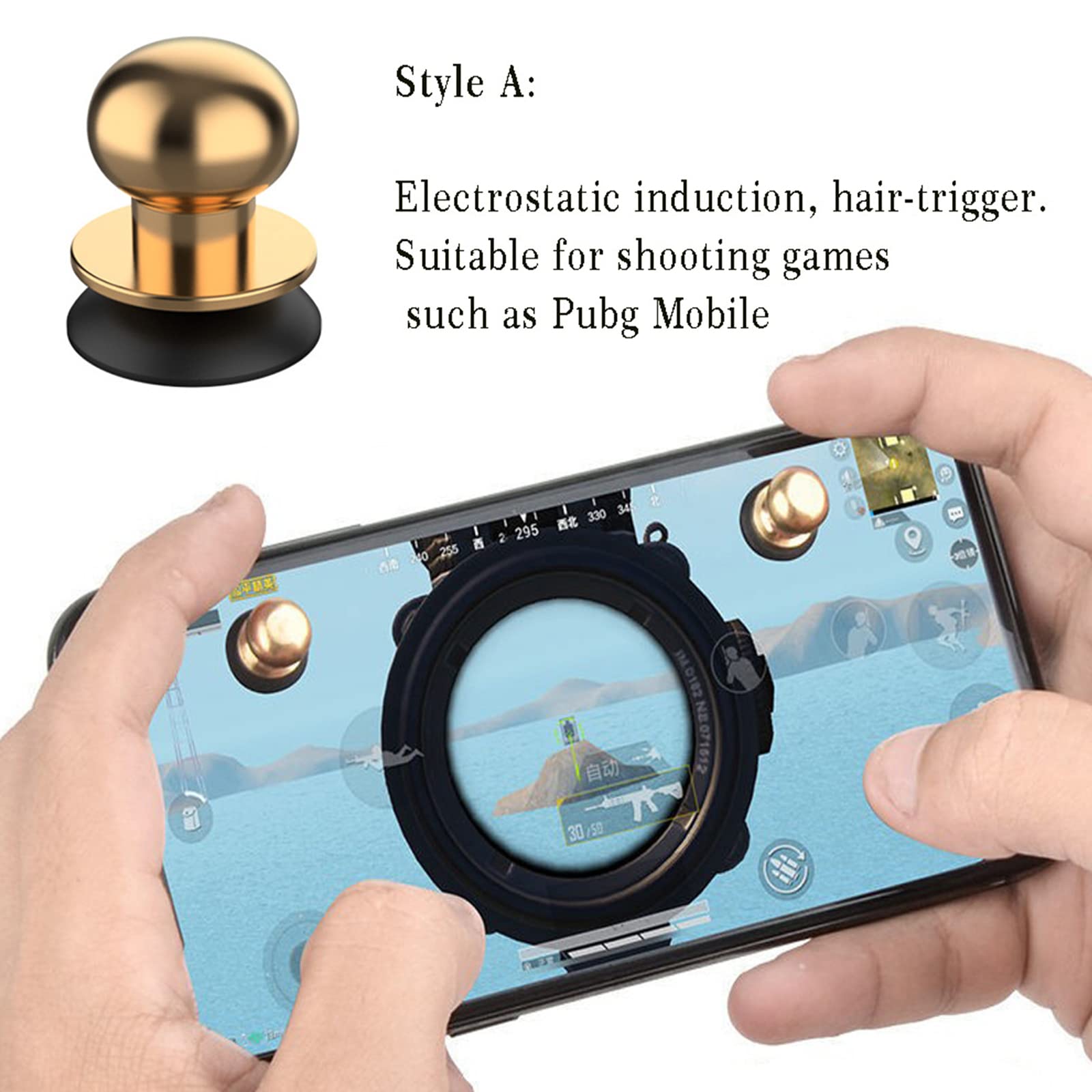 Bouton d'assistant de jeu pour téléphone portable, ventouse conductrice, jeu d'artefact, joystick, bouton de doigt, accessoires de jeu pour téléphone