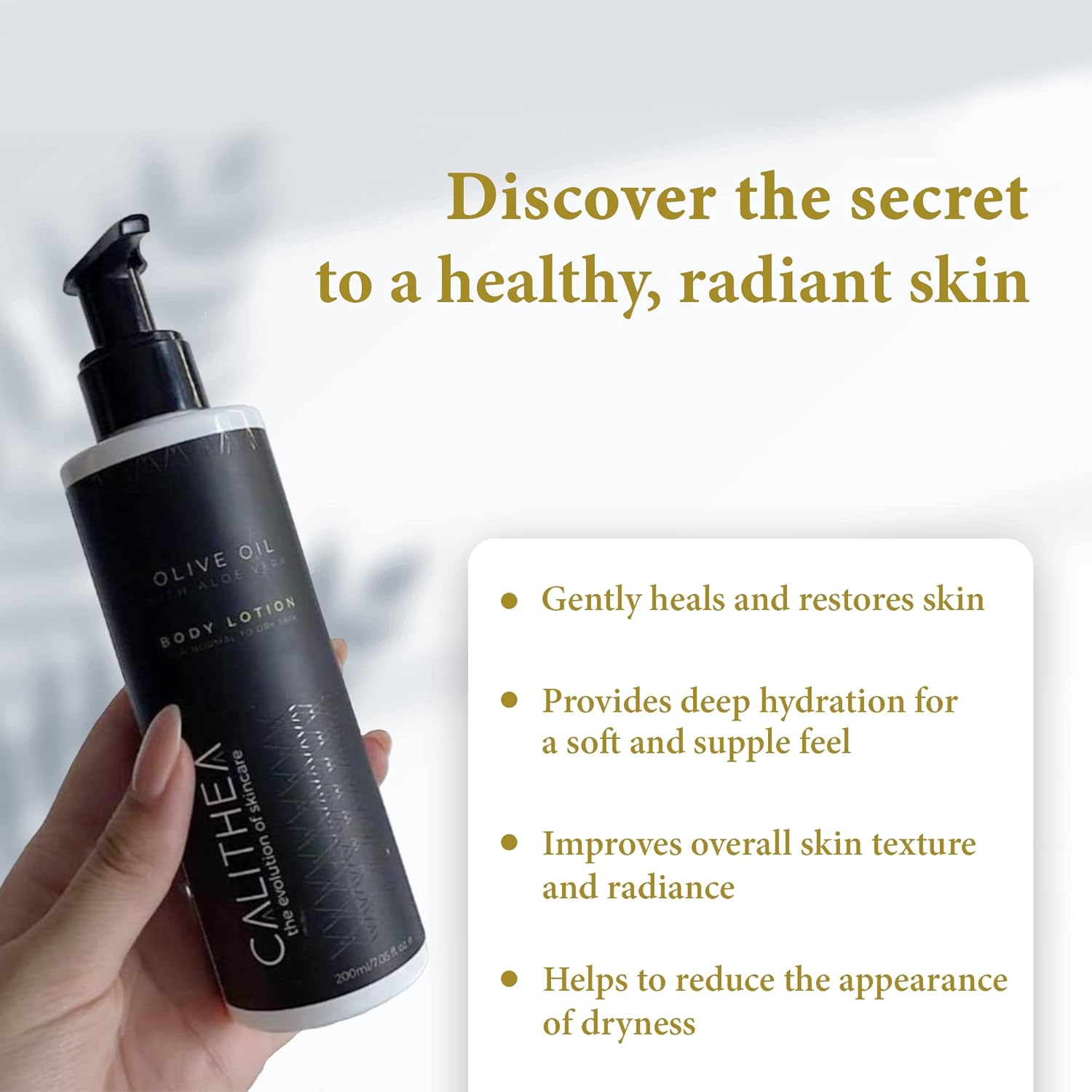 Calithea Aloe Vera Body Lotion with Olive Oil - Hydrating & Moisturizing For All Skin Types - Image 4