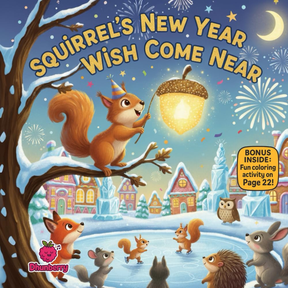 Squirrel’s New Year Wish Come Near: A Sweet Rhyming Picture Book About Friendship, Wishes, and New Beginnings