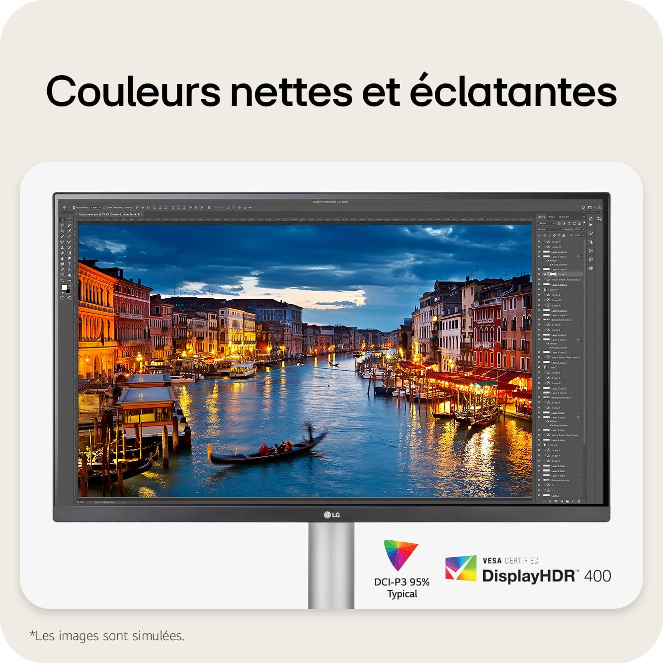 LG Ultrafine™ 27UP850K-W Ecran PC 4K 27" - Dalle IPS résolution UHD (3840 x 2160), 5ms GtG 60Hz, DisplayHDR™ 400, DCI-P3 95% (CIE1976), Mode Lecture, inclinable, réglable en Hauteur - 4