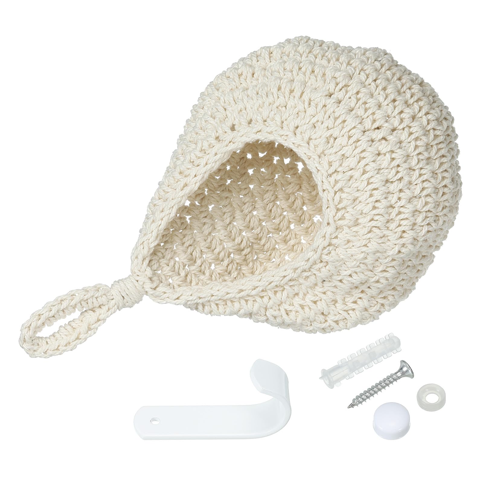 PATIKIL Hanging Fruit Baskets for Kitchen Small Size Teardrop Home Decor Storage Hand-Woven Wall Hanging Basket for Garlic Potato Vegetable Beige - Image 3