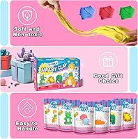 Vista 2 de ifergoo Arcilla seca al aire para niños, kit de arcilla para modelar animales, 6 diseños de animales con herramientas de escultura y tutoriales