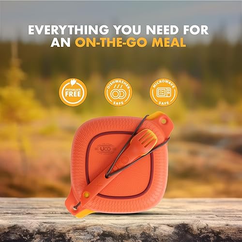 Miniatura 3 de UCO Kit de desorden de camping de 6 piezas con cuenco, plato, taza de campamento y juego de utensilios para interruptor Spork
