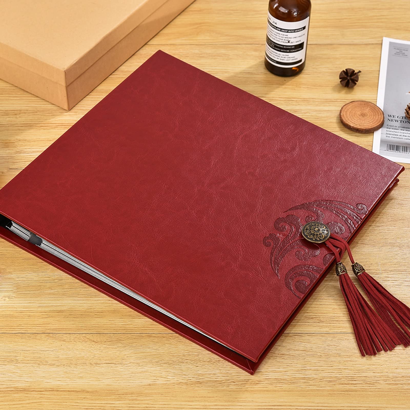 Album zdjęć Album fotograficzny pokryty DIY album książki typu pasta Ręcznie Kreatywny album Photo Memory Book Tassel Design Prosta atmosfera Album ze zdjęciami