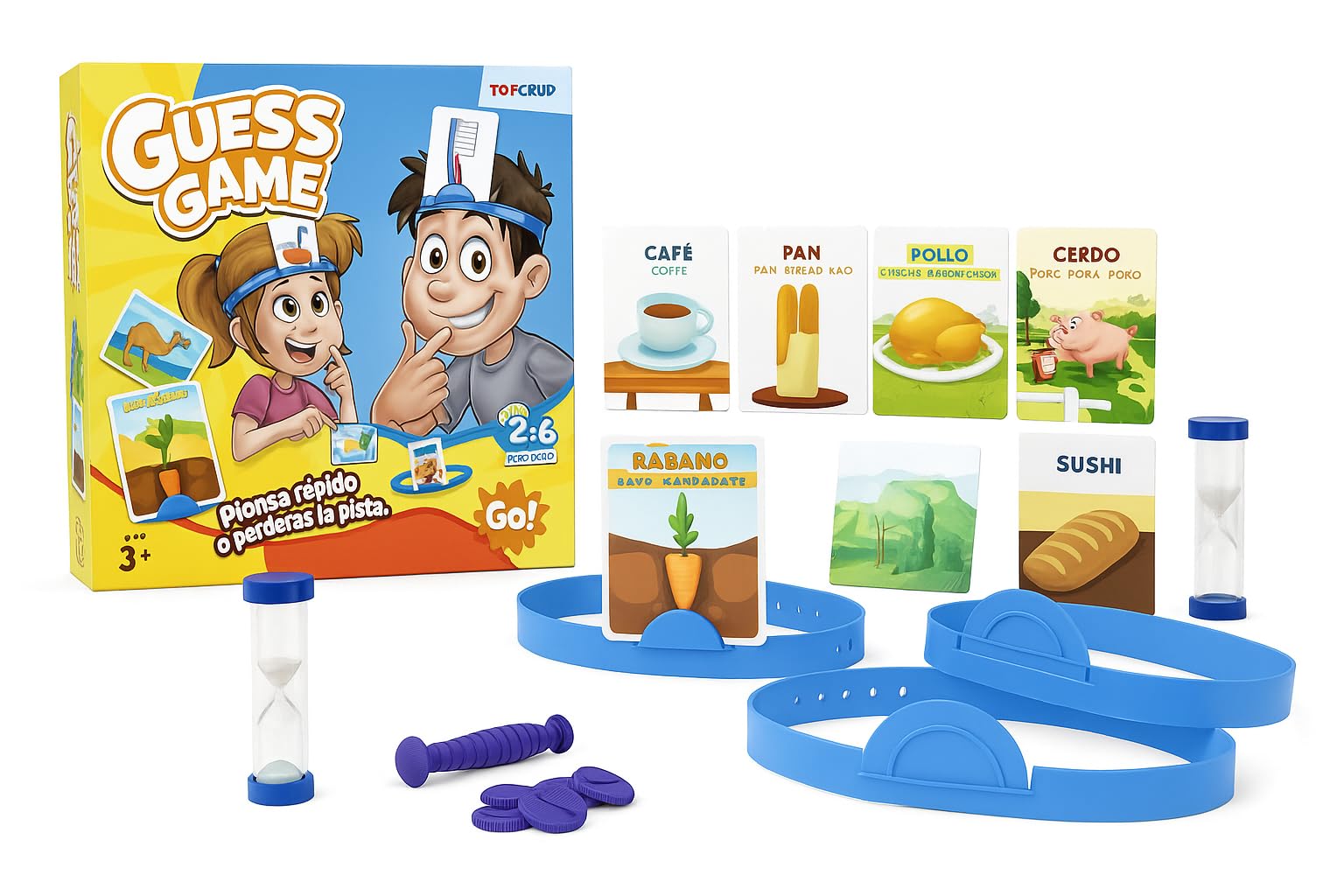 Adivino Que Soy Guess Game – Juego De Mesa Para 2 A 6 Jugadores, Adivina La Palabra Con Cintas Y Cartas, +3 Años