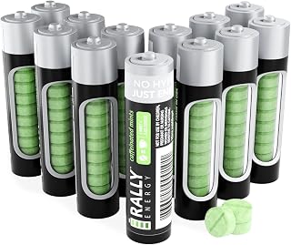 Caffeine Mints by Rally, 60milligram Caffeine, Instant Energy, Fresh Breath Caffeinated Mints, 0 Sugar, Natural Peppermint Flavor (12 Packs, 120 Mints)