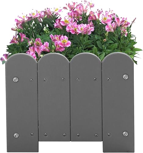 Caja de flores para exteriores, maceta decorativa de 12.6 pulgadas para verduras, flores, hierbas, frutas, cultivo de frutas, macetas de polietileno