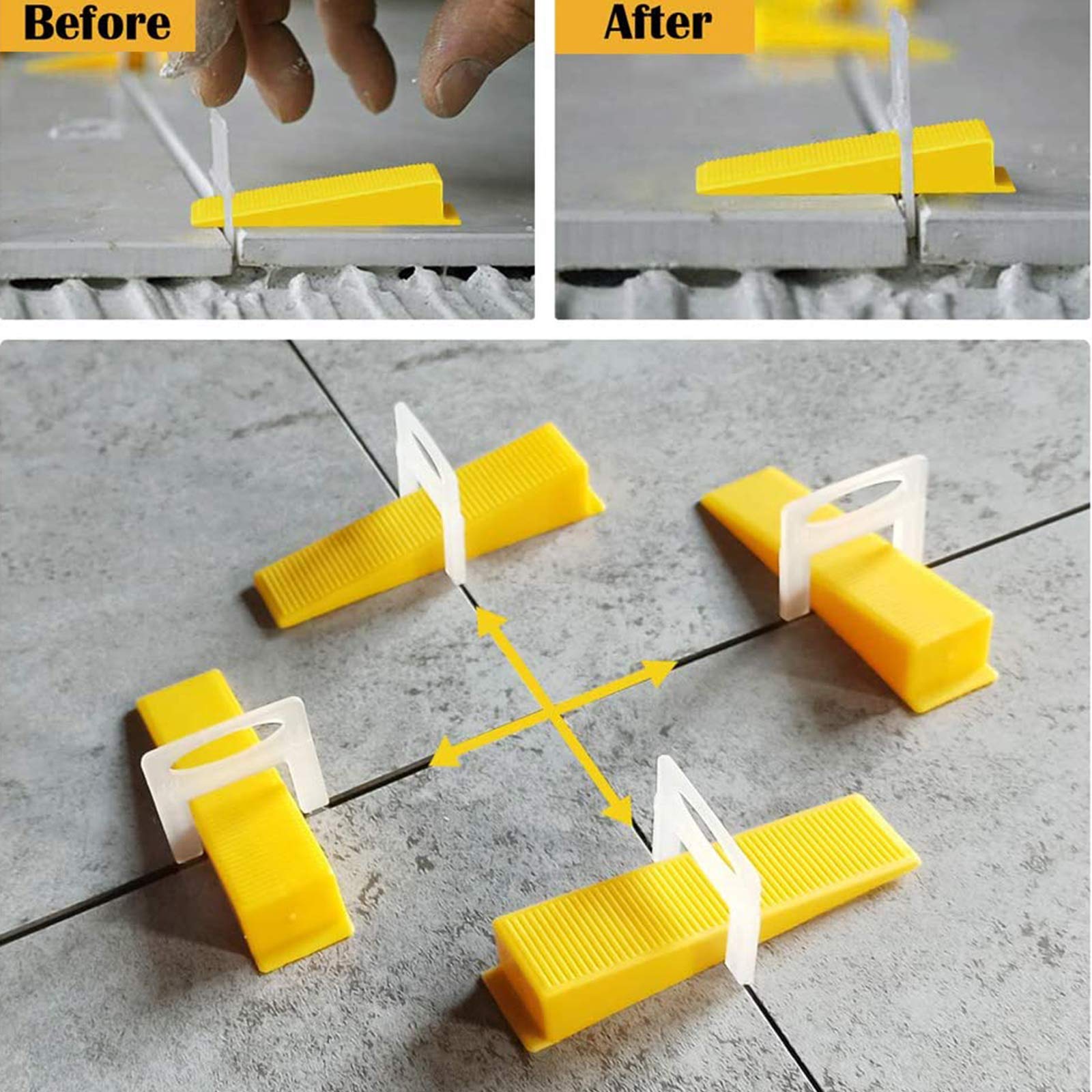 Pinza Per Pavimenti E Pareti Pinze Di Sistema Di Livellamento Per Piastrelle Pinze Da Pavimento Per Piastrellisti Strumenti Per La Posa Di Piastrelle Con 100 Pezzi Di Zeppe,3mm