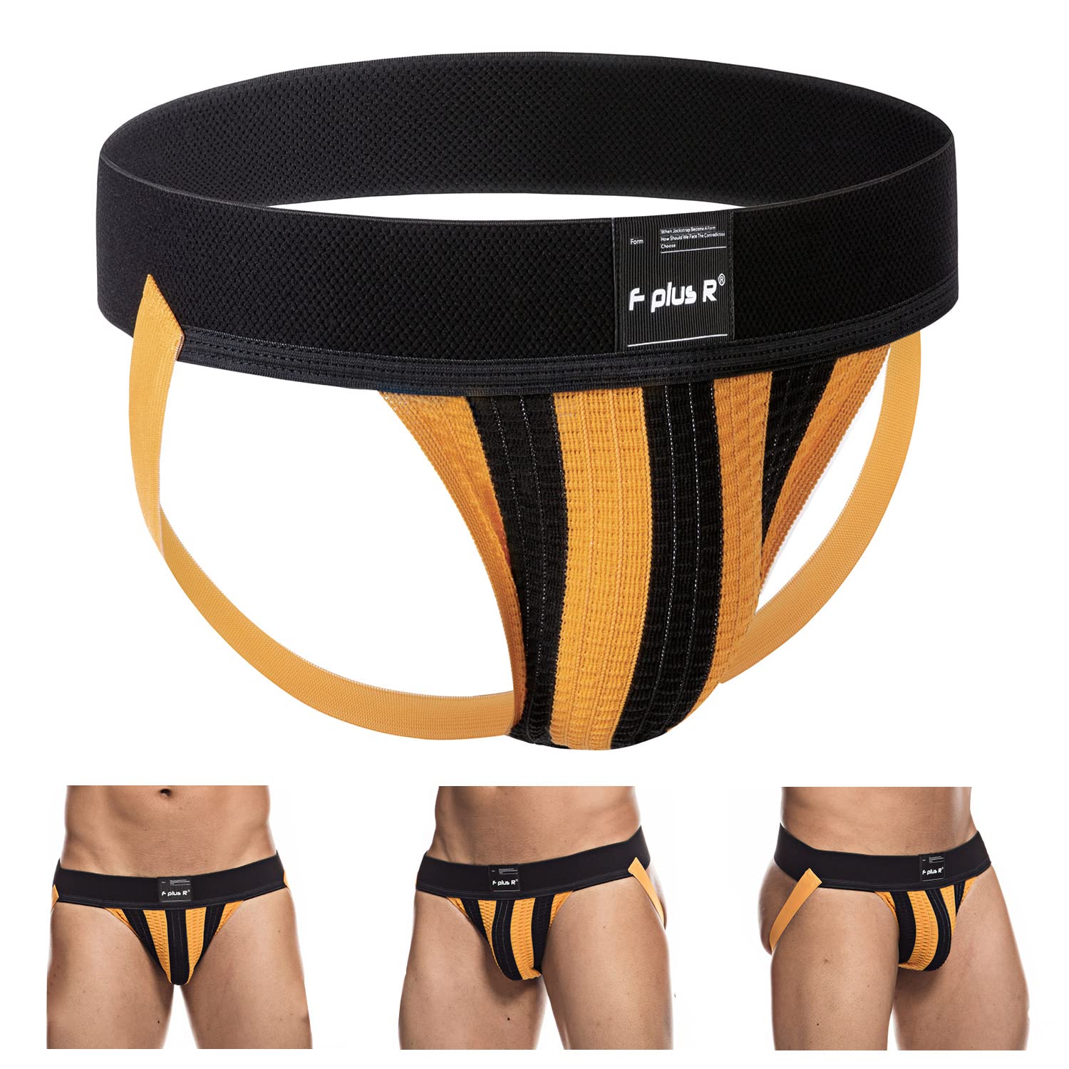 F plus R 2 Inch Waistband Men's Athletic Supporter Jockstrap
