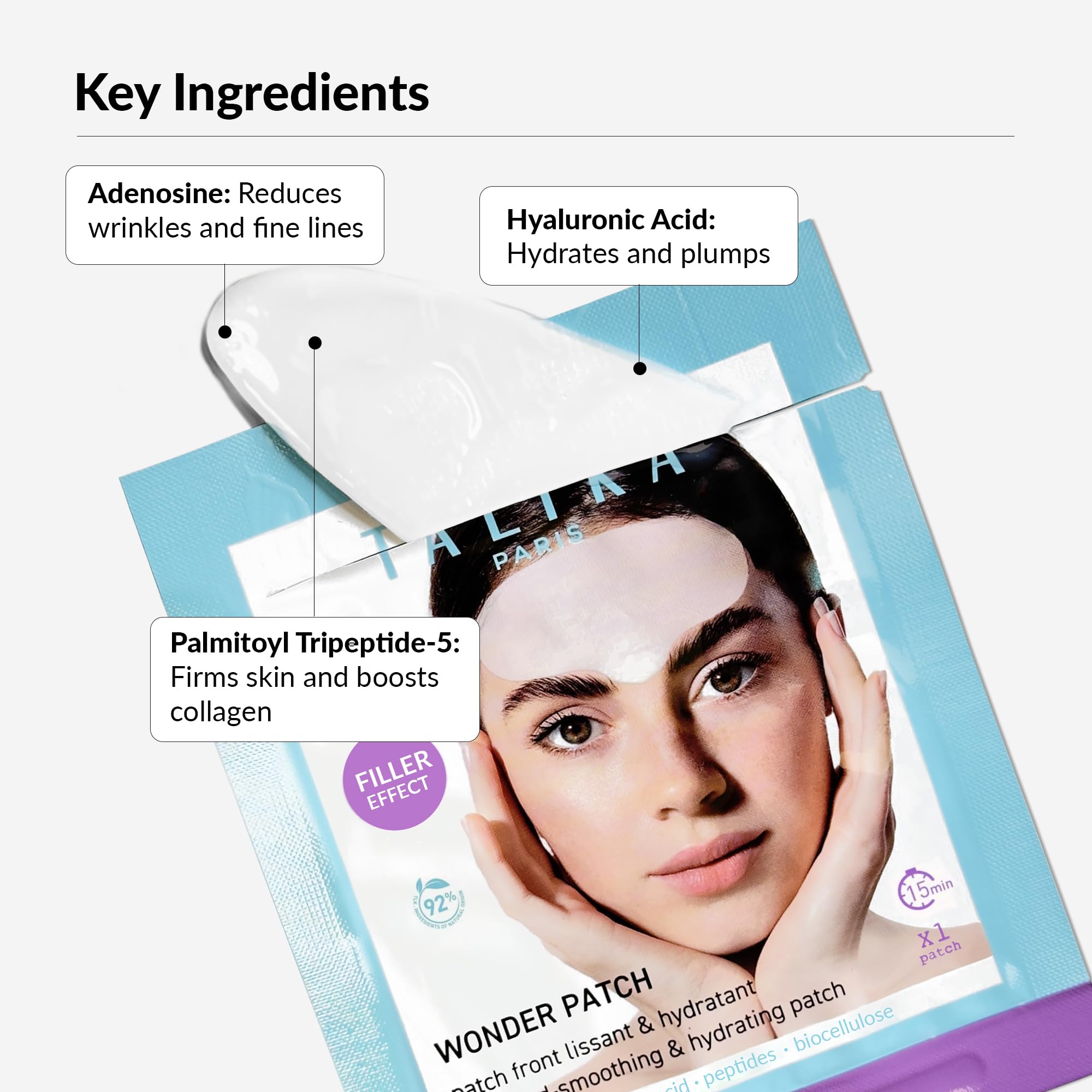 Talika Wonder Patch, Smoothing Forehead Patch for Hydrated Smooth - Image 2