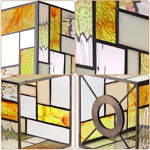 Miniatura 3 de ARTZONE Tiffany - Pantalla de lámpara [5 pulgadas de ancho x 6 pulgadas de alto] hecha a mano para reemplazo de pantalla de lámpara/lámpara de