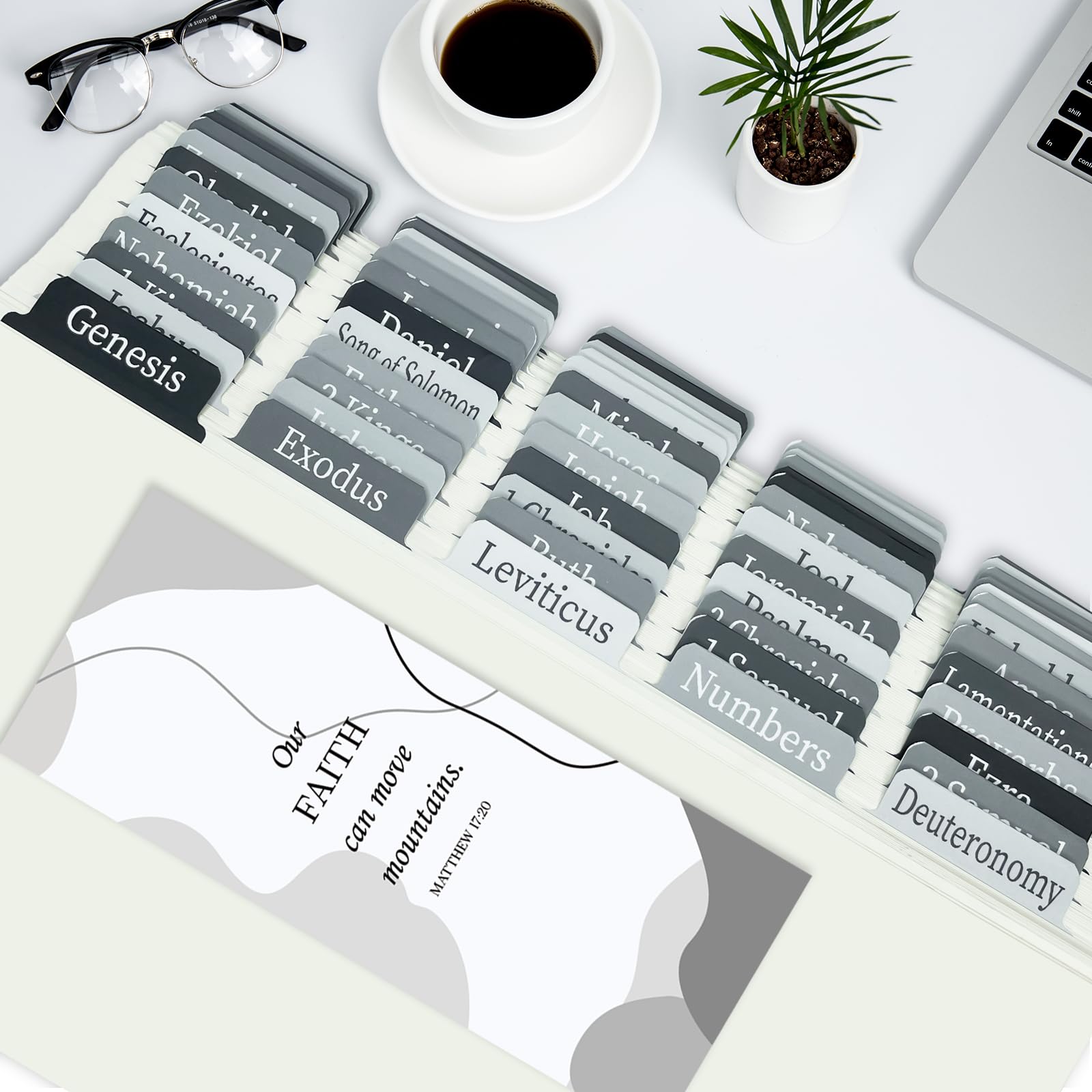 Pestañas Bíblicas Para Niños, Juego De 63 Piezas Laminadas Para Estudio Con Guía Incluida + Marcador Magnético, Suministros De Diario Para Ayudar A Tus Pequeños A Aprender Los Libros De La