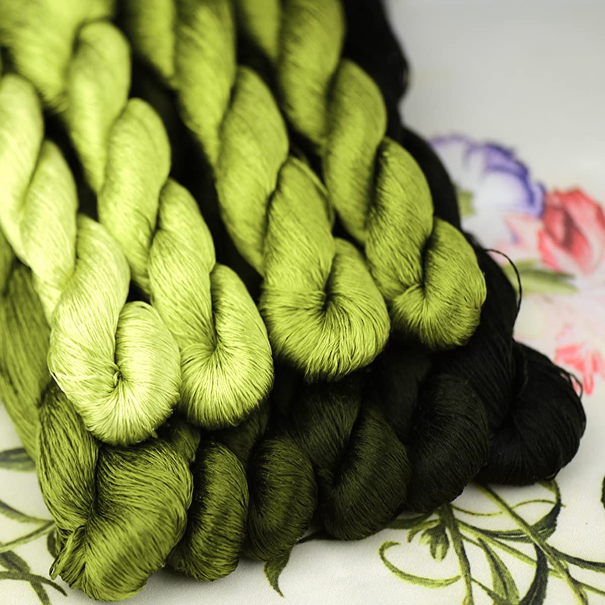MINGGUXIUYI Natural 100% Silk Thread Handmade Embroidery Thread Floss (44) - Image 3