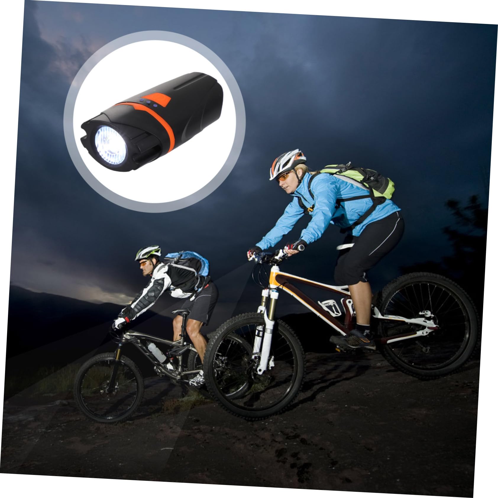 INOOMP 3pezzi Faro Anteriore Ricaricabile per Bici USB Luce Potente per Ciclismo Notturno Resistente e Facile da Installare Accessori per Sicurezza Viaggio