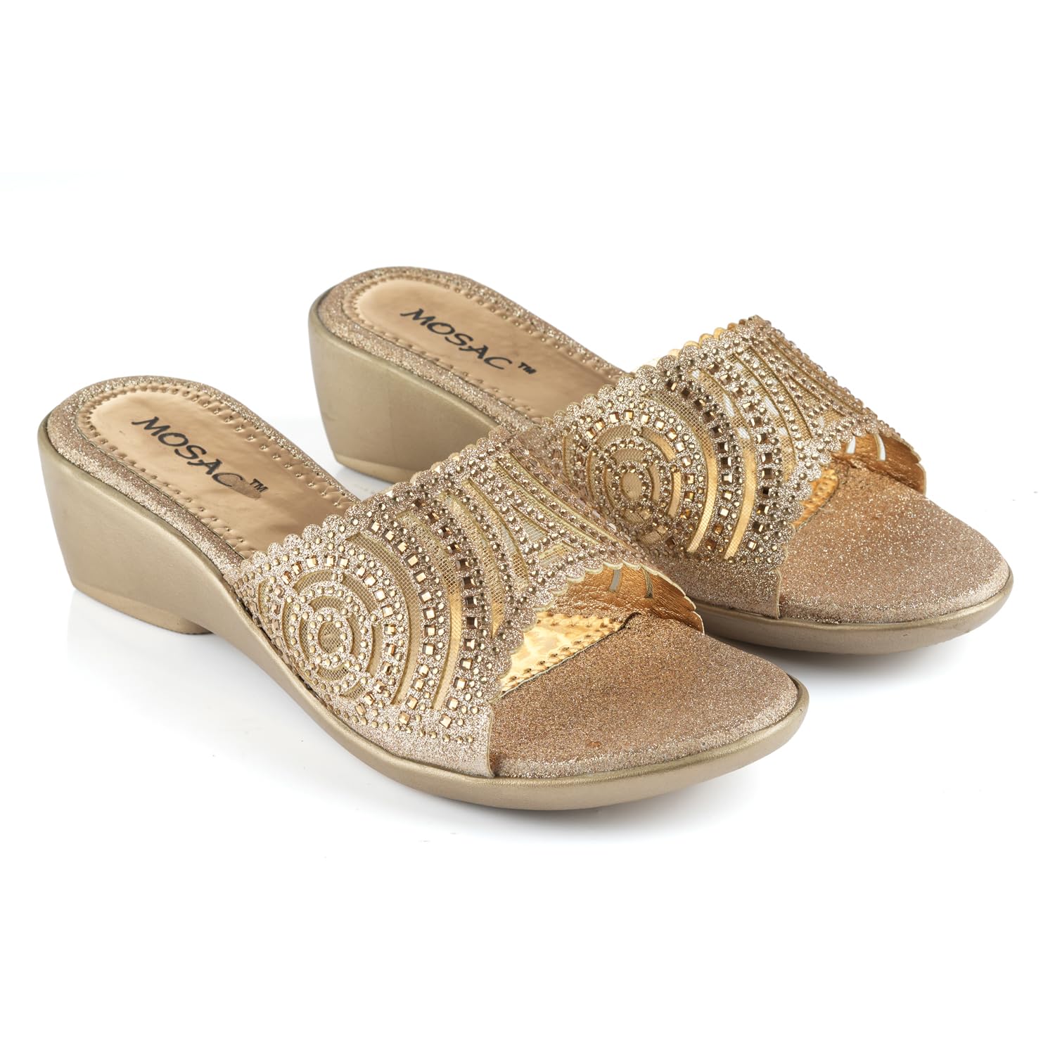 Women's Party-Wear Trendy Designer Wedding Casual Slip-On Wedge Fashion Wedding Sandal