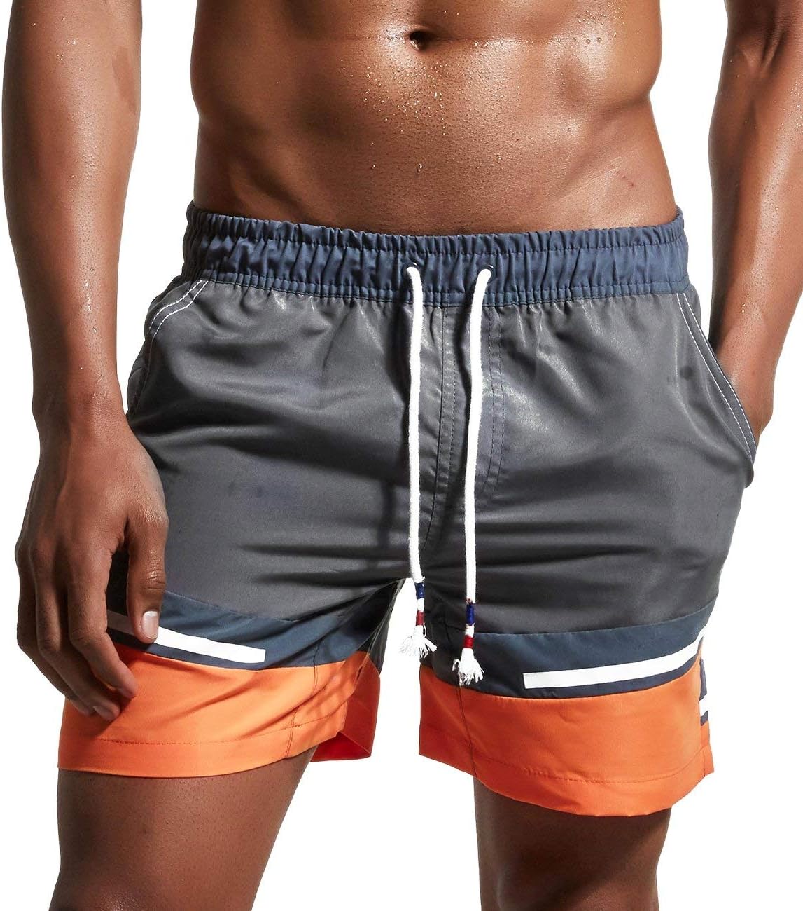 LachiMen Swimming Trunks Board Shorts Swimwear Quick Drying Boxers Bottoms Mesh Underpants Beachwear