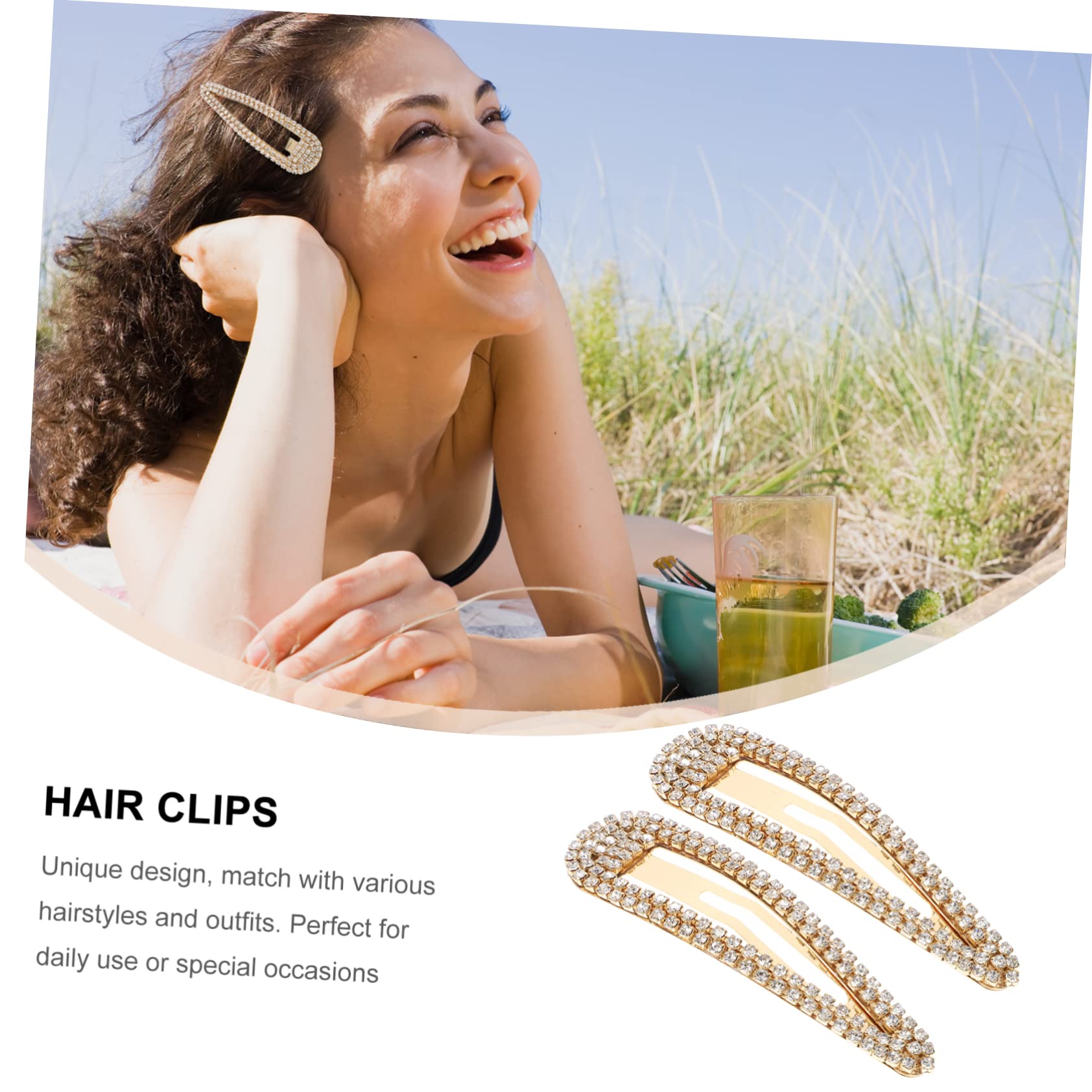 MAGICLULU 20 Stk Haarspange Mit Strass Haarspange Aus Kristall Haar Klammern n Für Damen Entenschnabel-n Hochzeit Bobby Fräulein Zinklegierung Wassertropfen