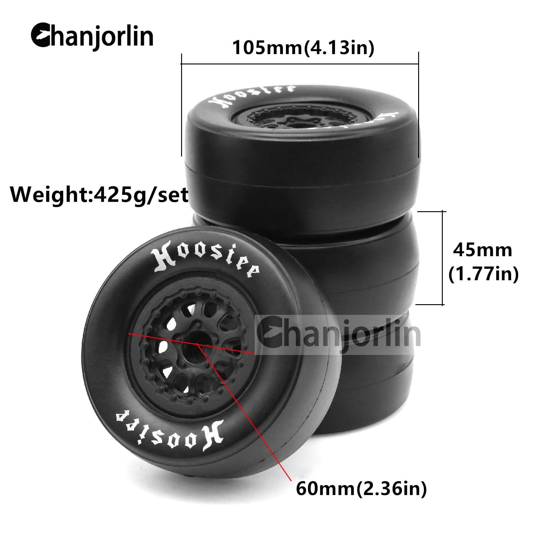 uxcell 3pcs RC Model Plane Aircraft Landing PU Tire Wheel D50mm H20mm d3mm