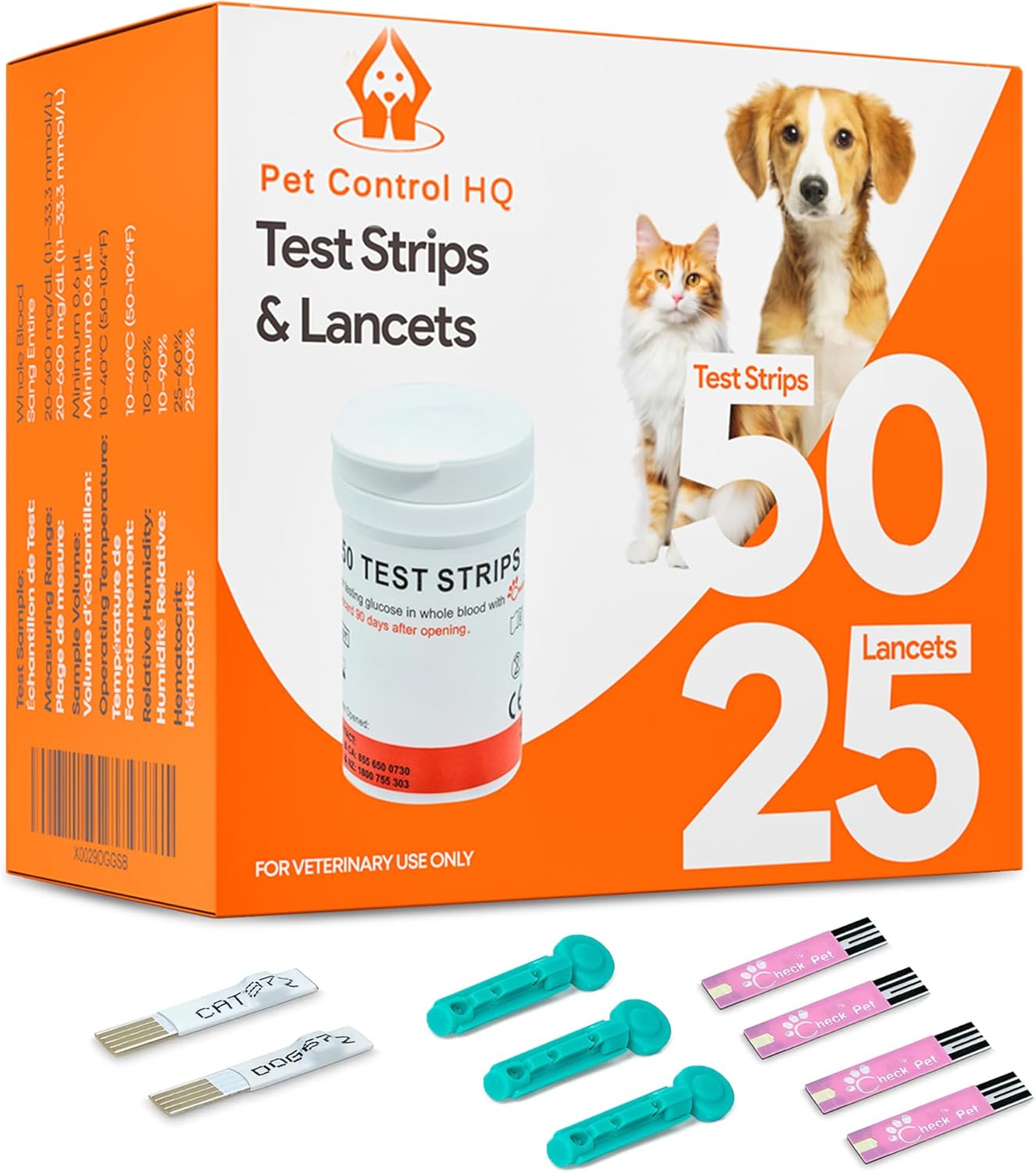 Pet Control HQ glucose test strips for pets