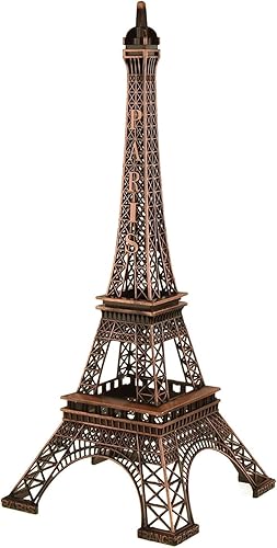 Homeford Firefly Imports Torre Eiffel de metal alto Paris Francia, 20.0 in, marrón