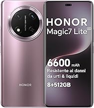 HONOR Magic7 Lite Smartphone 5G Android 14 Dual SIM NFC, 8GB RAM 512GB, 6600 mAh, 6.78 pollici AMOLED Display,Drop/Water/Heat-Resistente,108 MP, esperienza intelligente AI,Titanium Purple