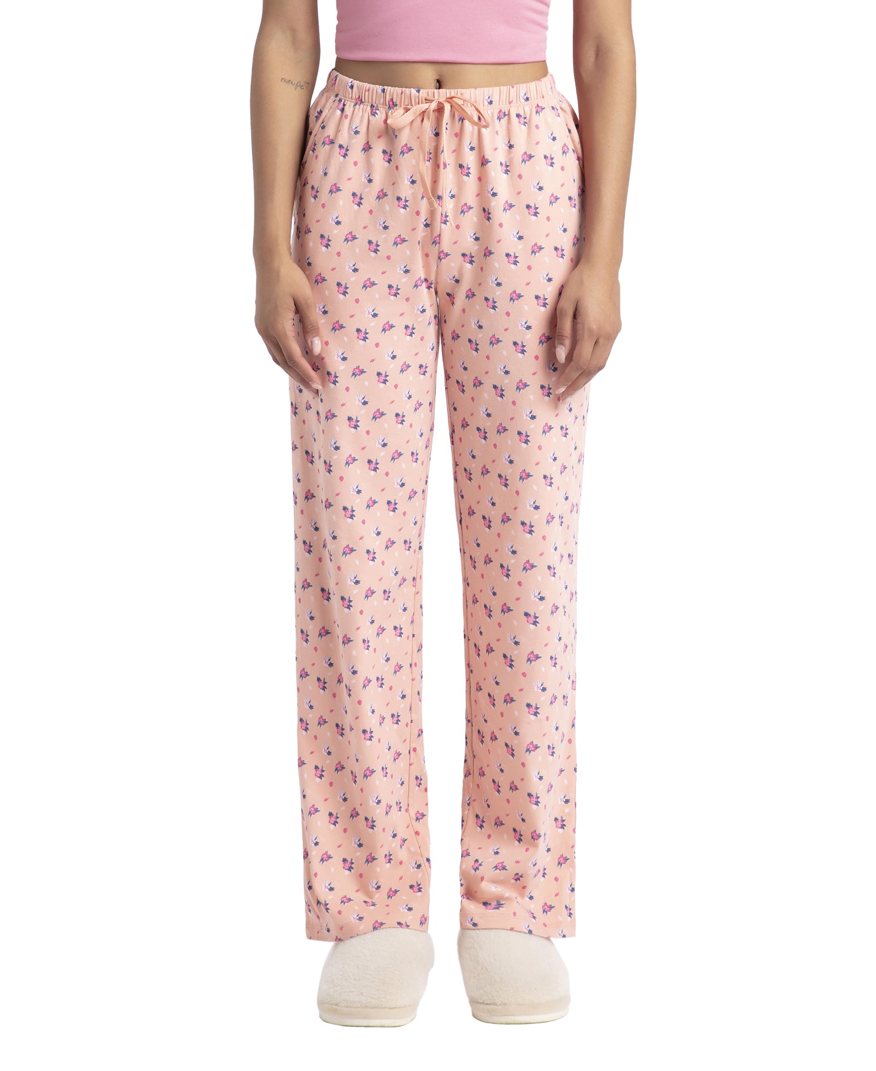 RX88 Women's Super Combed Cotton Printed Pyjama with Side Pockets-image-43