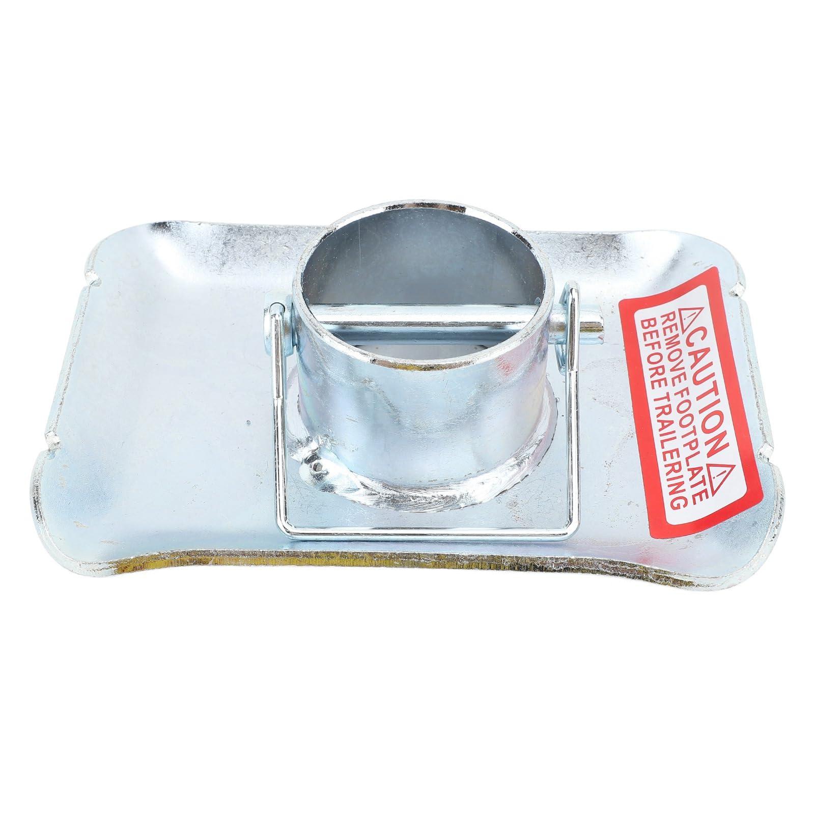 Trailer Jack Foot Heavy Duty 5000lbs Capacity 2 Inch Diameter Tube Jack Foot Plate with Pin Base for A Frame Boat RV Galvanized Steel