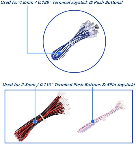 Miniatura 6 de EG STARTS Arcade - Codificador USB de retardo cero para 2 jugadores, controlador de juegos de PC, botones de joystick arcade para PC, MAME,