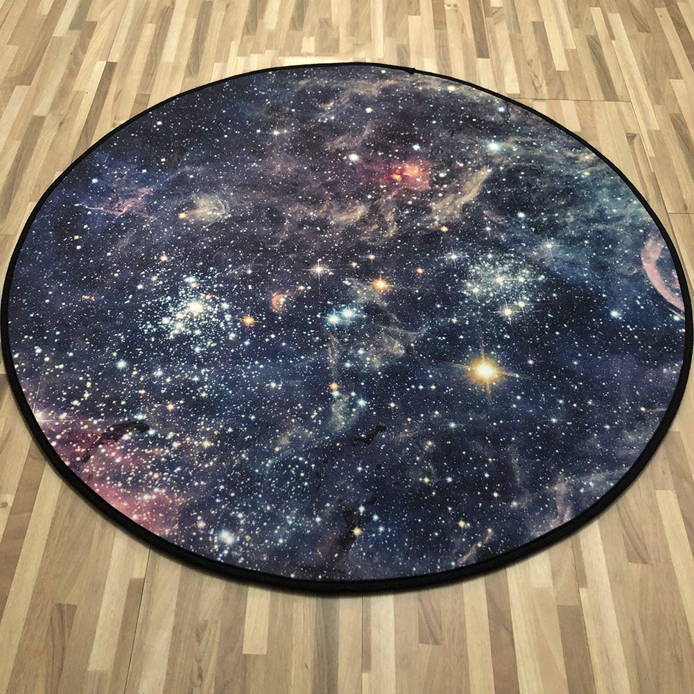 Amazon｜丸いラグ、宇宙の宇宙の星雲星、星空のカーペット