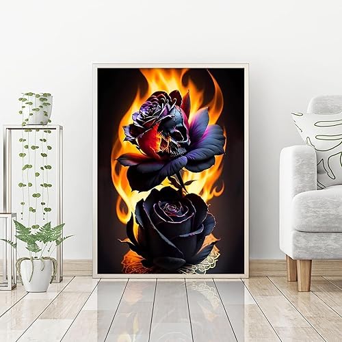 Miniatura 9 de nekpiahu Kits de pintura de diamantes góticos para adultos, kits de pintura de diamantes góticos para principiantes, puntos de diamante de