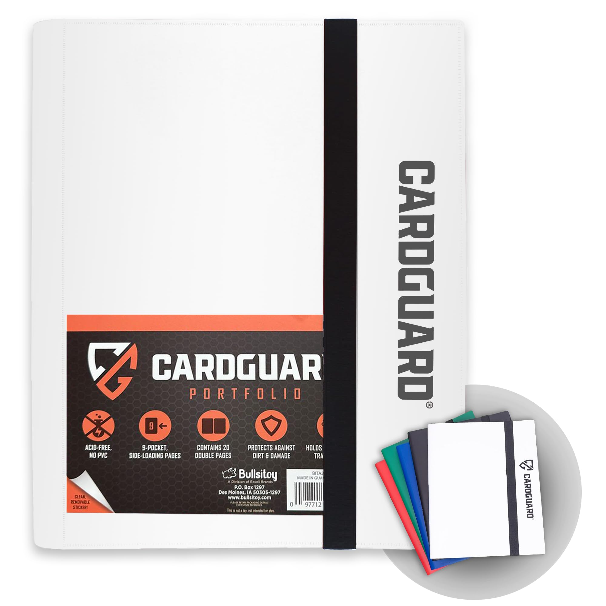 CardGuard Trading Card Binder Pro-Folio – 9 Pocket Binder - Side-Loading Album, Durable & Acid-Free Storage for Pokémon, YuGiOh, MTG, TCG, Game & Sports Cards, White