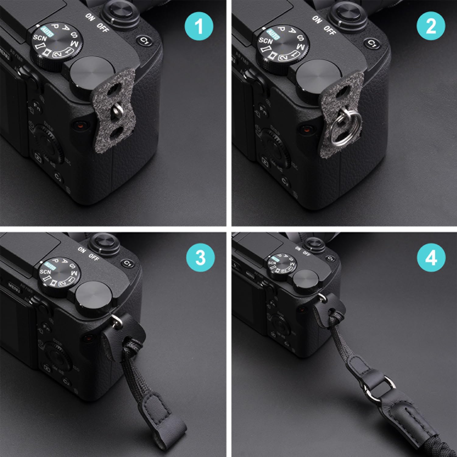 VKO Cinghia per fotocamera in corda Paracord a sgancio rapido