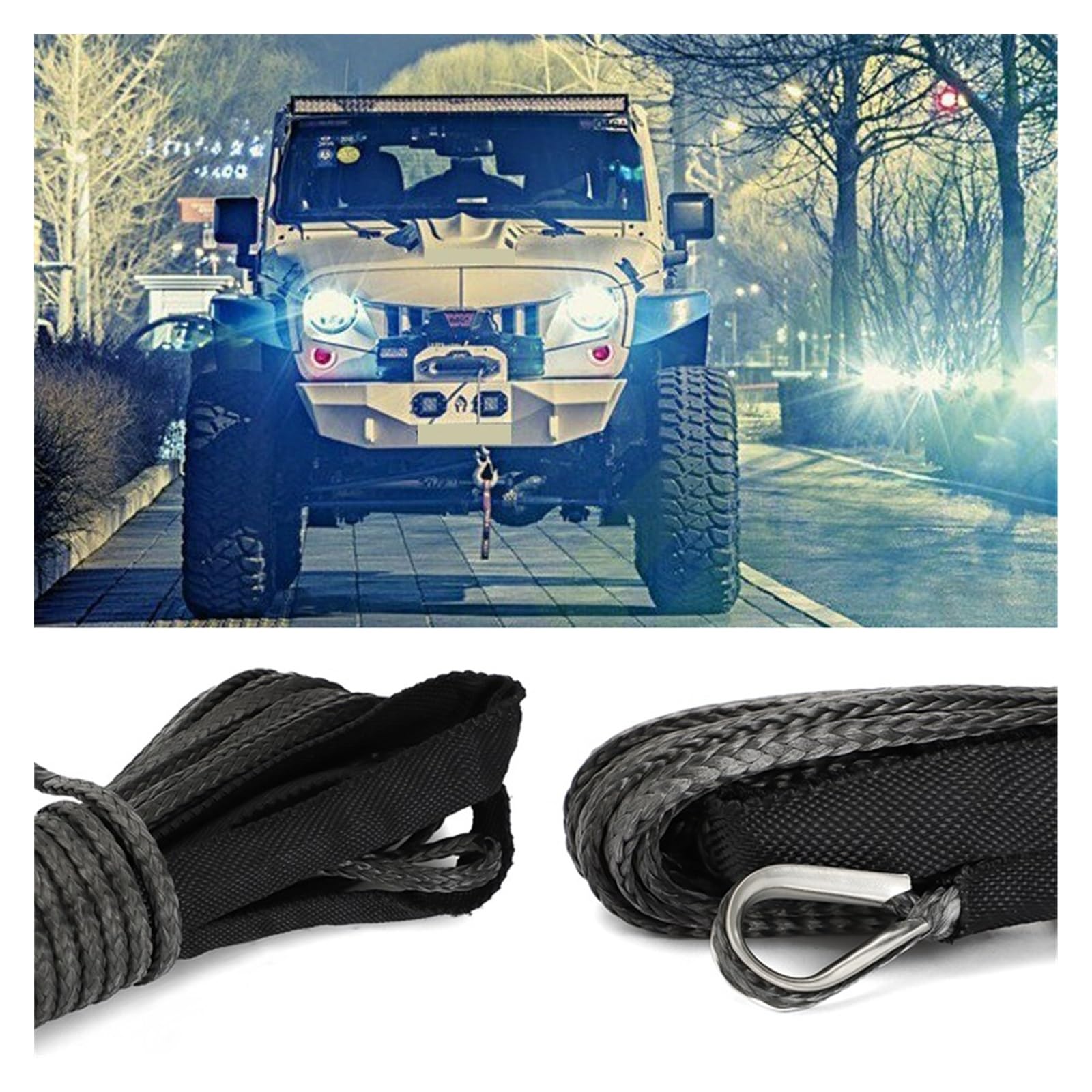 Câble De Récupération Dyneema SK75 6 Mm X 15 M - Pour Treuil 4x4, Bateau - Neuf
