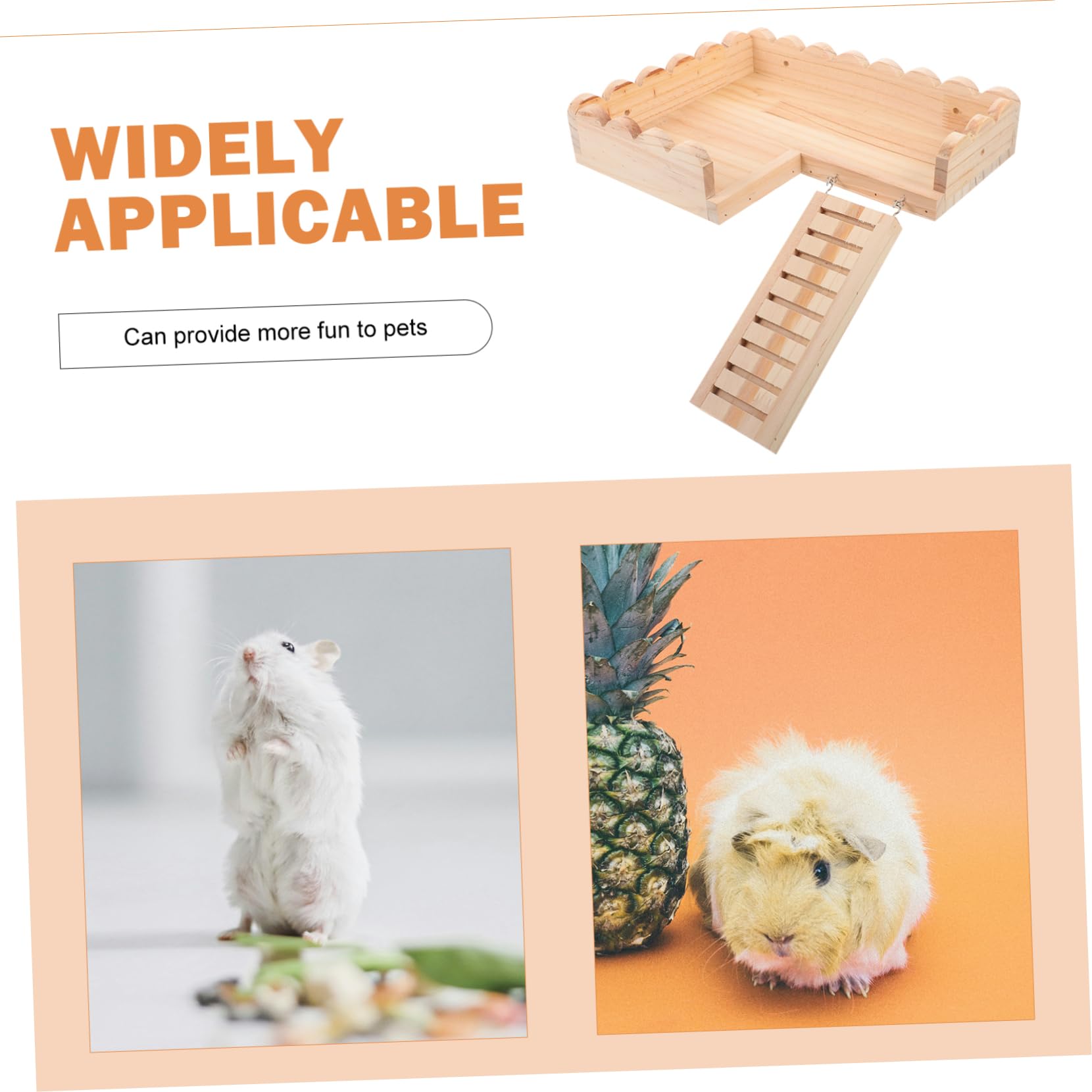 Toyvian Hamster Holzplattform aus Massivholz als Käfig Zubehör