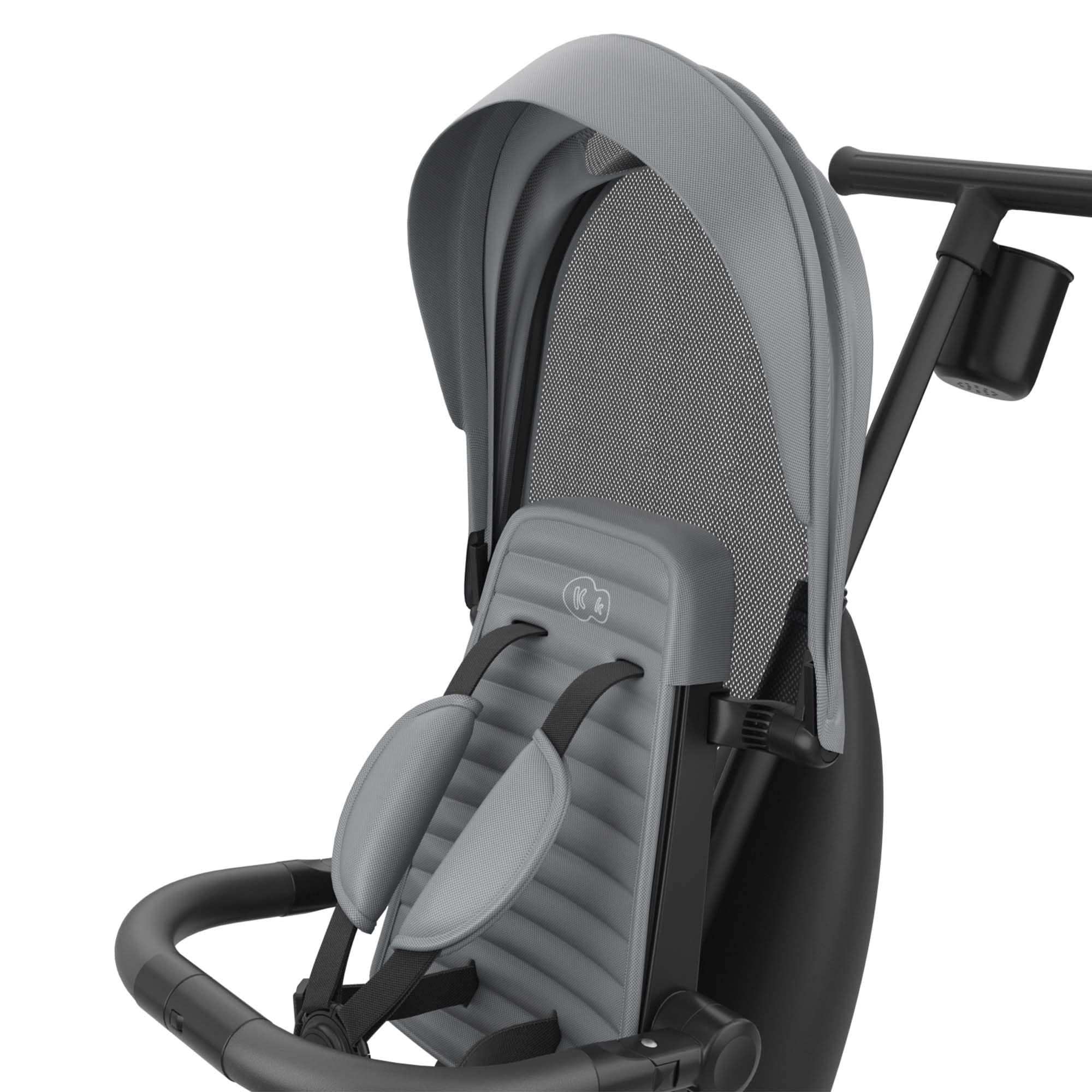 Kinderkraft Jazz 3 Tricycle Pliable, siège Rotatif 360°, Position Semi-allongée Face et Dos à la Route, Canopy UPF 50+, Pliage Compact, dès 9 Mois, Gris